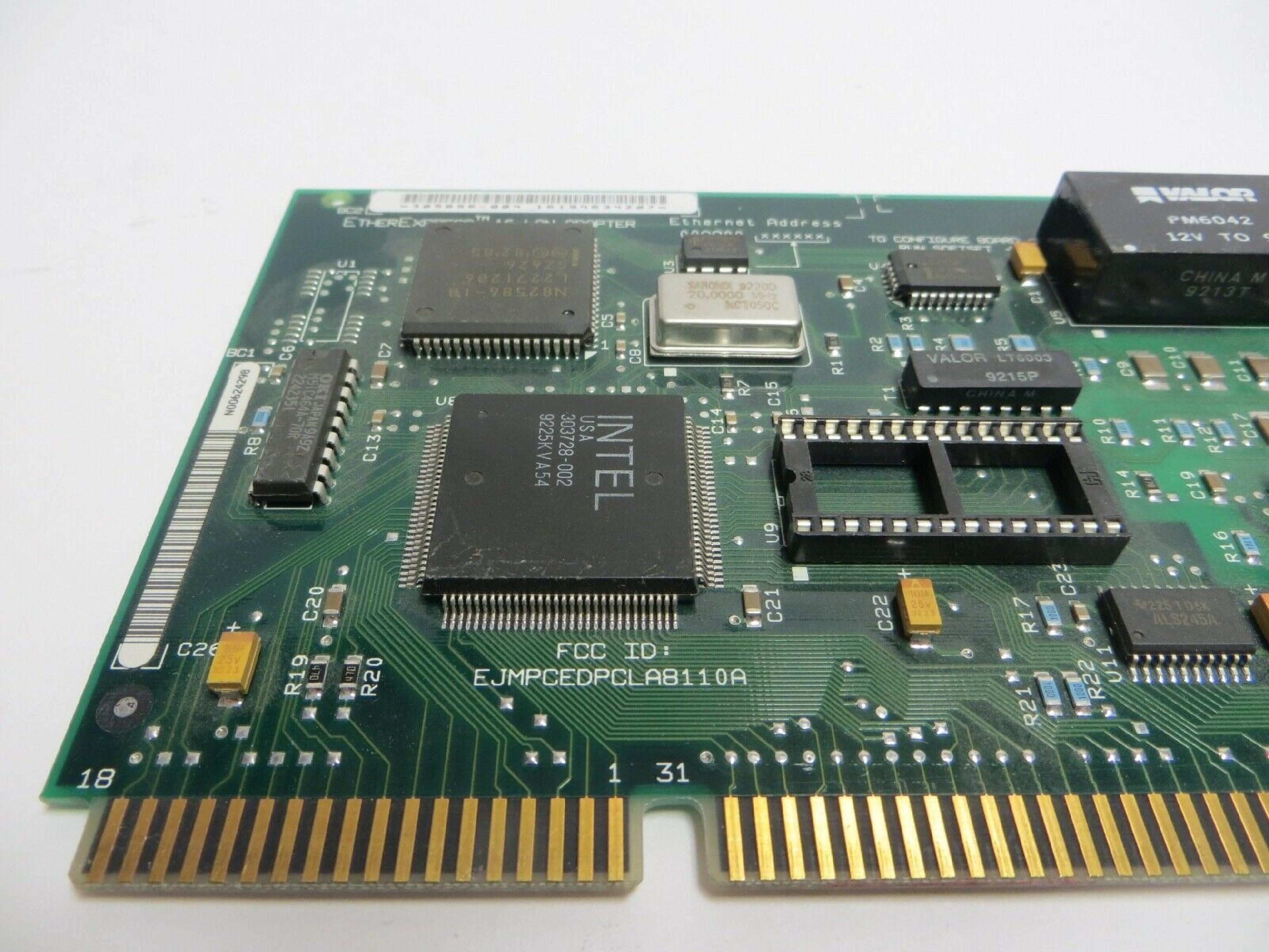 INTEL EJMPCEDPCLA8110A 16BIT AUI TP ETHERNET EHER EXPRESS PB307708-004 JCI-S2S E139761 ETHERNET,ETHEREXPRESS 16 LAN ADAPTER,EJMPCEDPCLA8110A;(B.2)