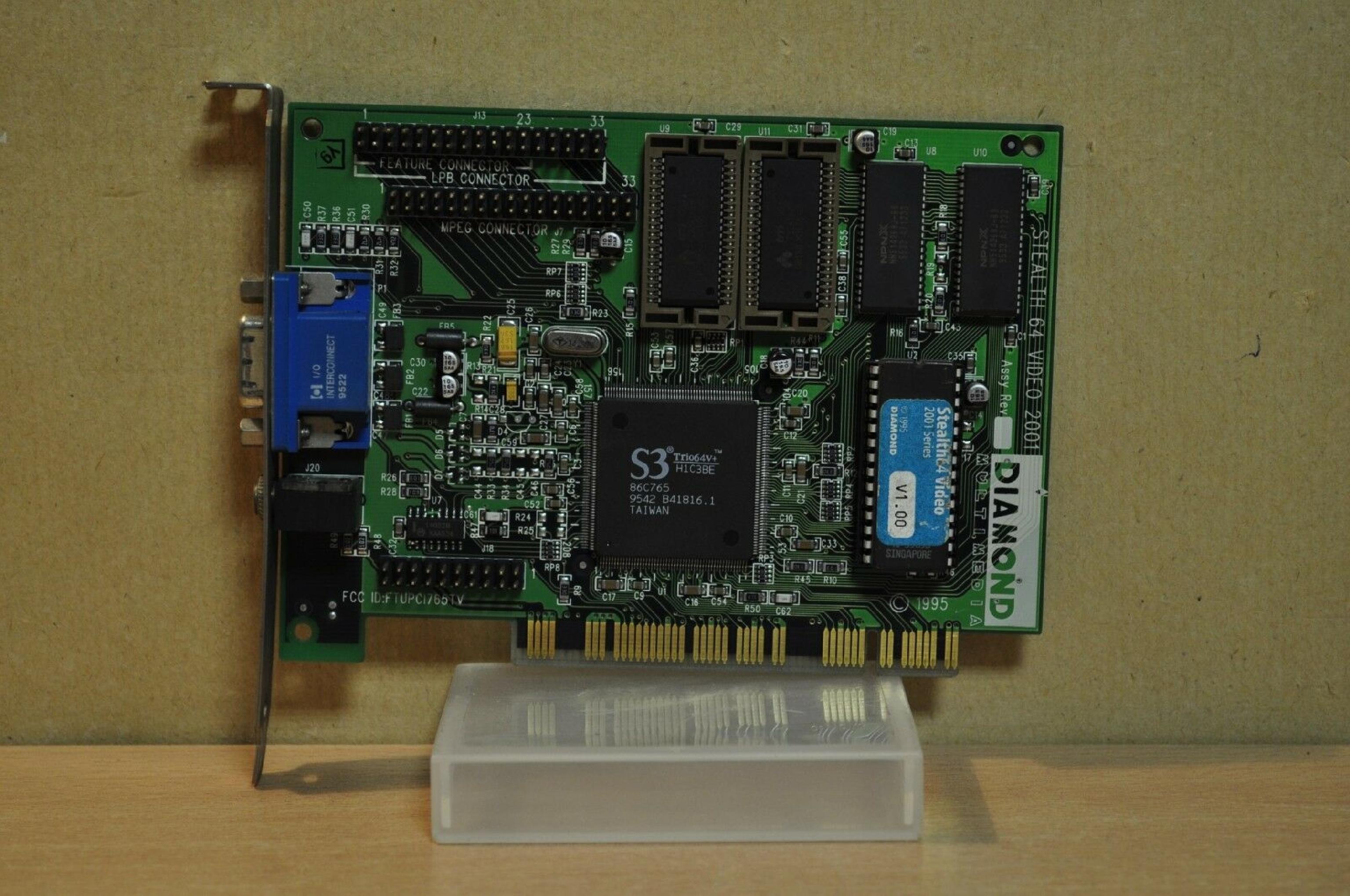 DIAMOND MULTIMEDIA SYSTEMS FTUPCI765TV PCI VGA S3 TRIO64V+ 2MB RAM