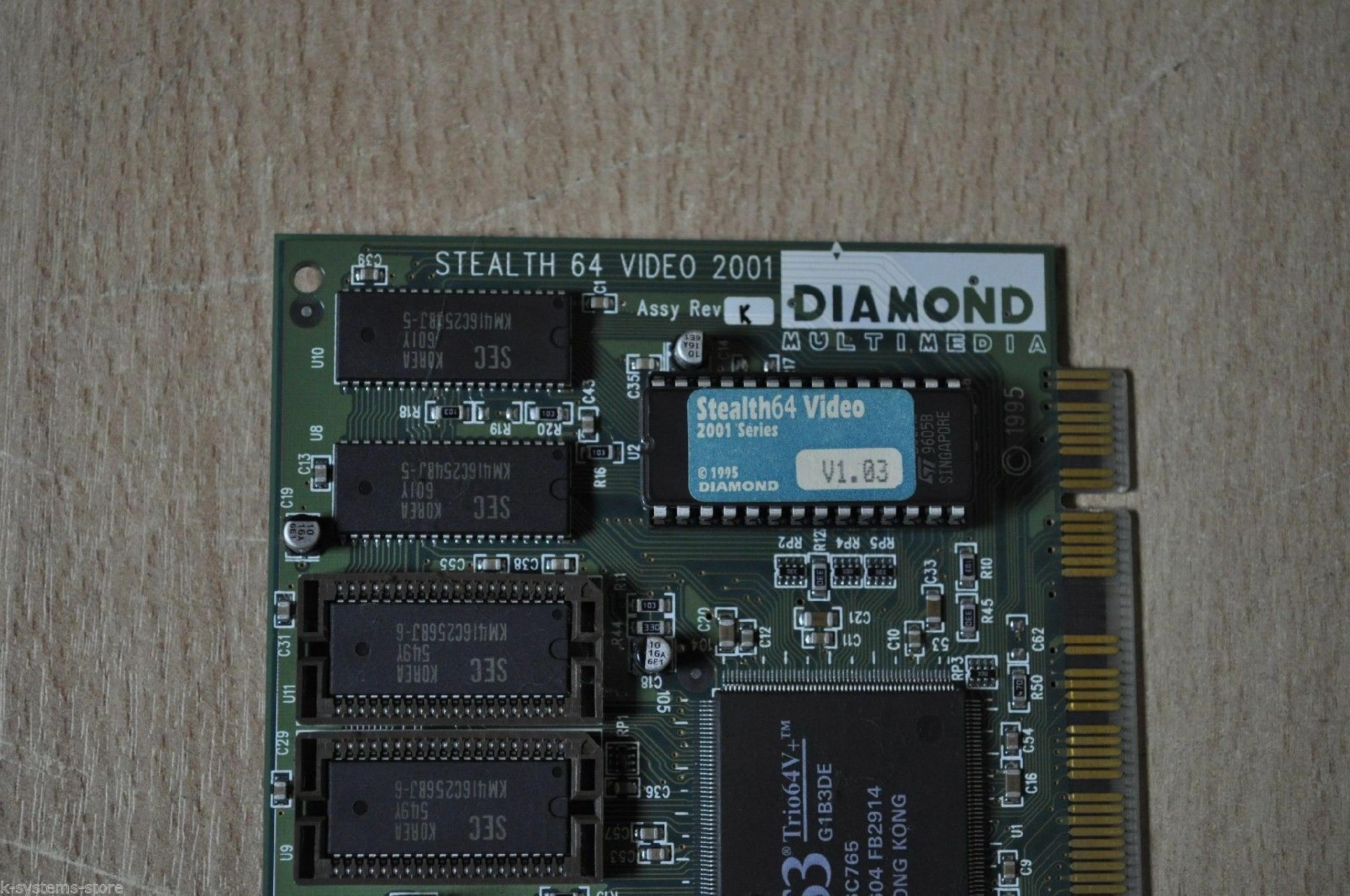 DIAMOND MULTIMEDIA SYSTEMS FTUPCI765TV PCI VGA S3 TRIO64V+ 2MB RAM