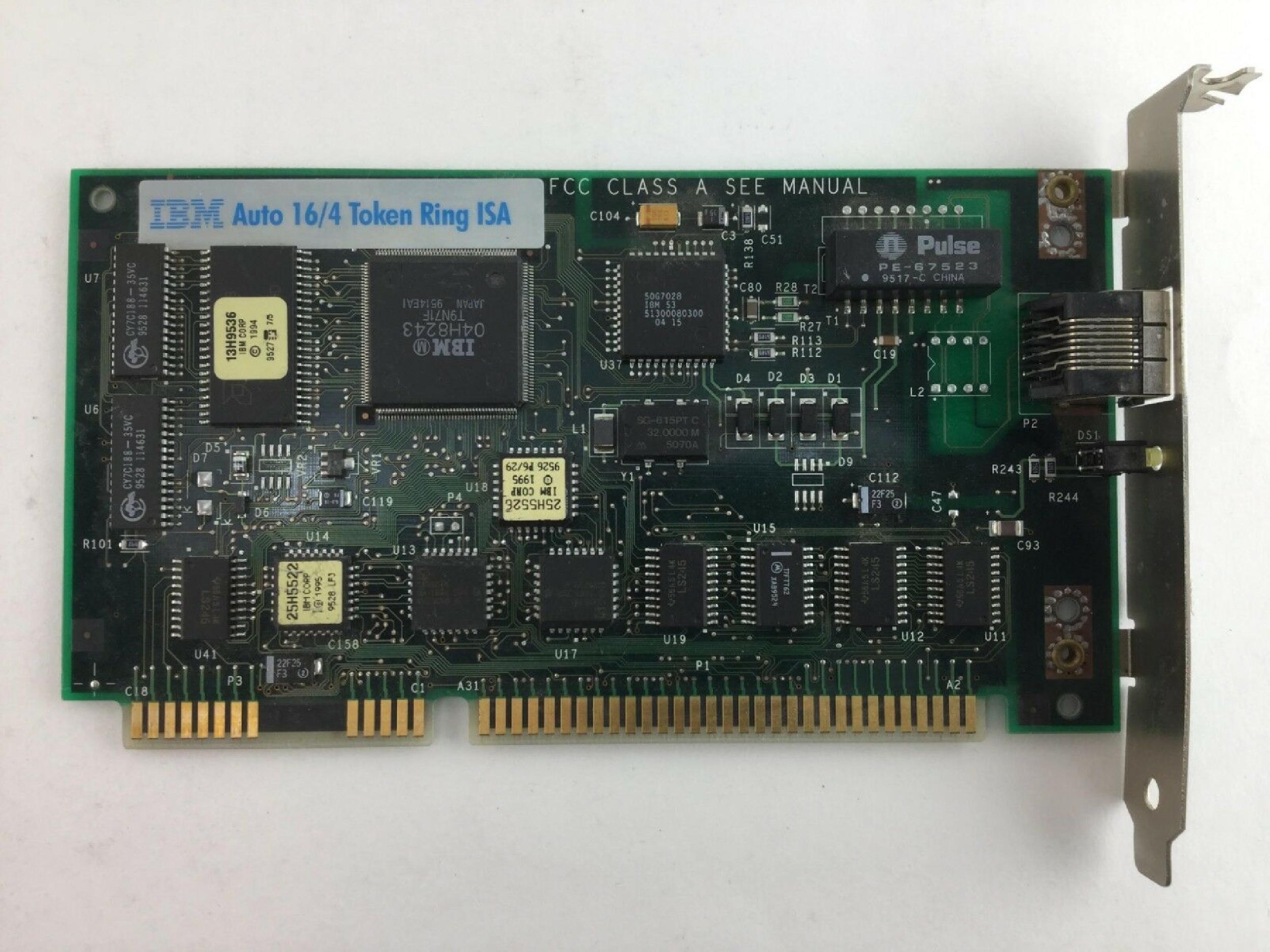 IBM 41H8450 AUTO 16/4 TOKEN RING ISA ADAPTER BOARD