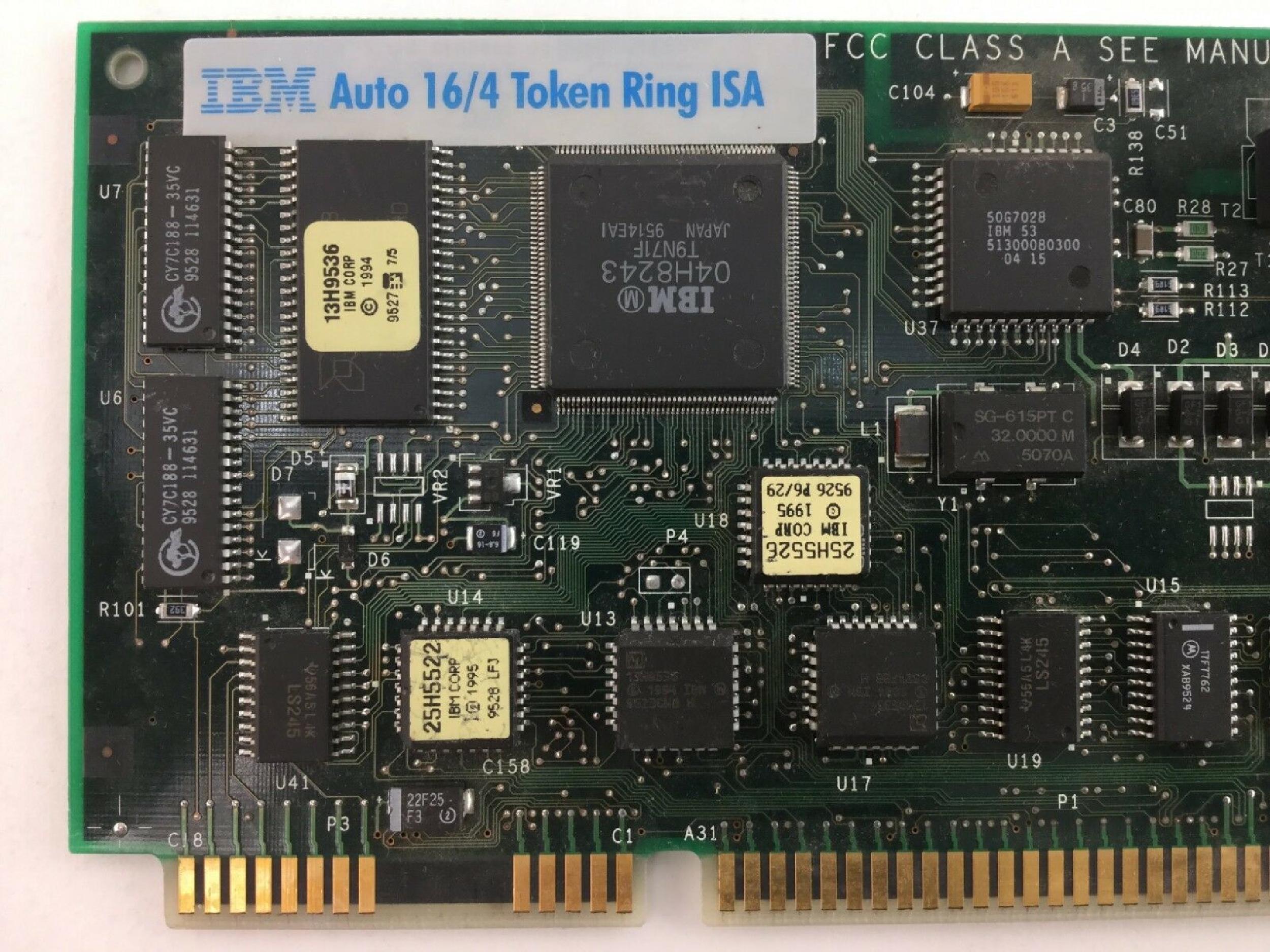 IBM 41H8450 AUTO 16/4 TOKEN RING ISA ADAPTER BOARD
