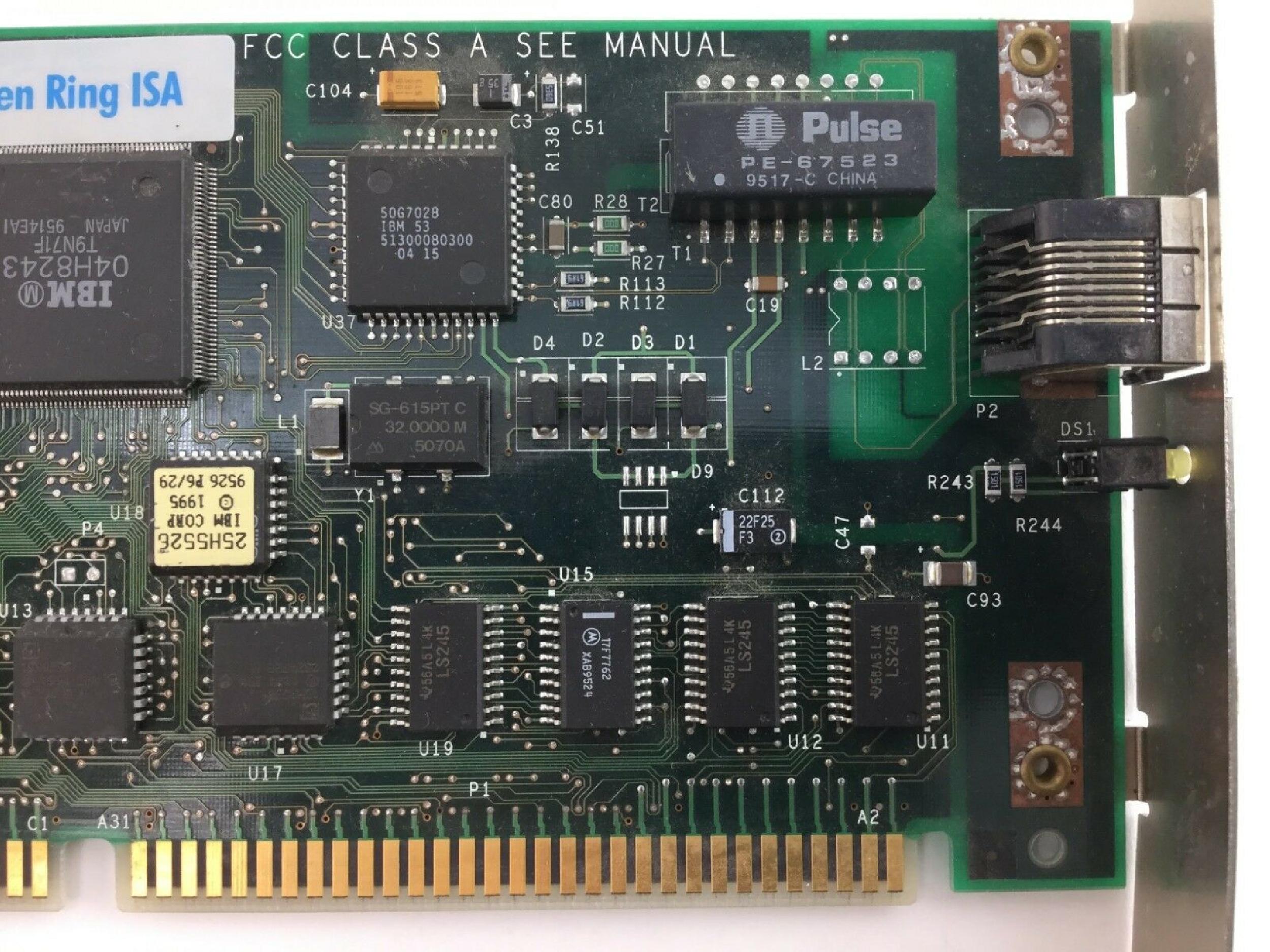 IBM 41H8450 AUTO 16/4 TOKEN RING ISA ADAPTER BOARD