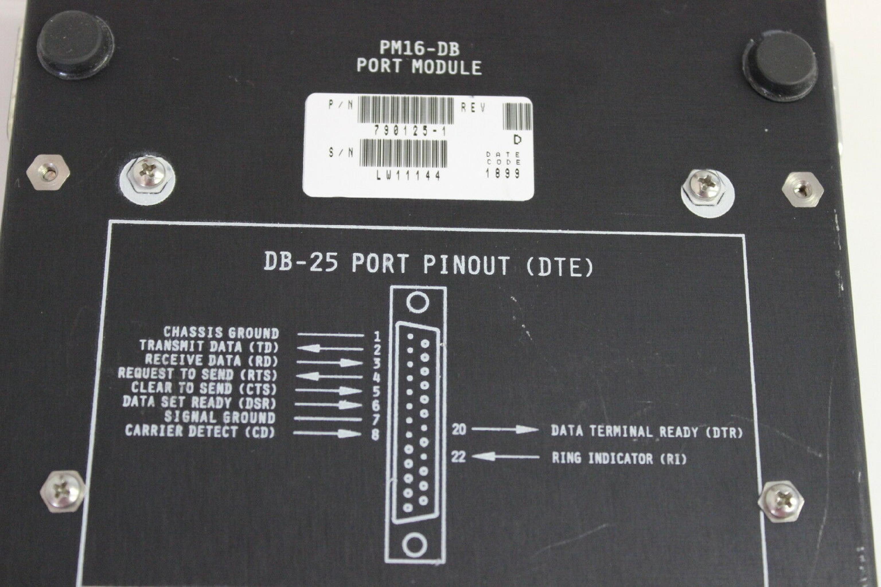 EQUINOX 790125-1 PM16-DB PORT MODULE 16 PORT SERIAL DISTRIBUTION