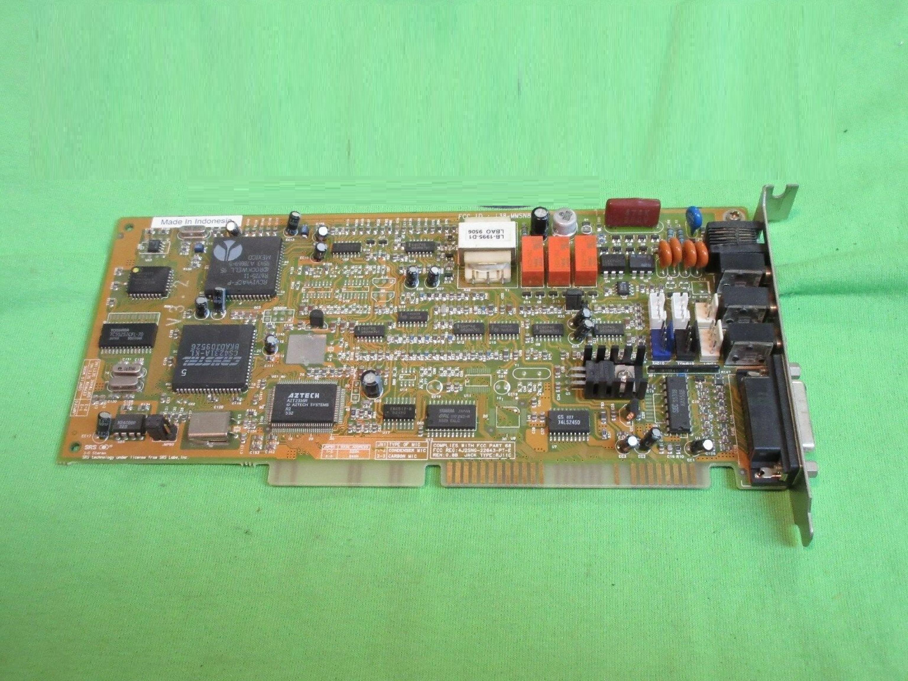 PACKARD BELL 138-MMSN841 14.4 FAX MODEM SOUND CARD ISA