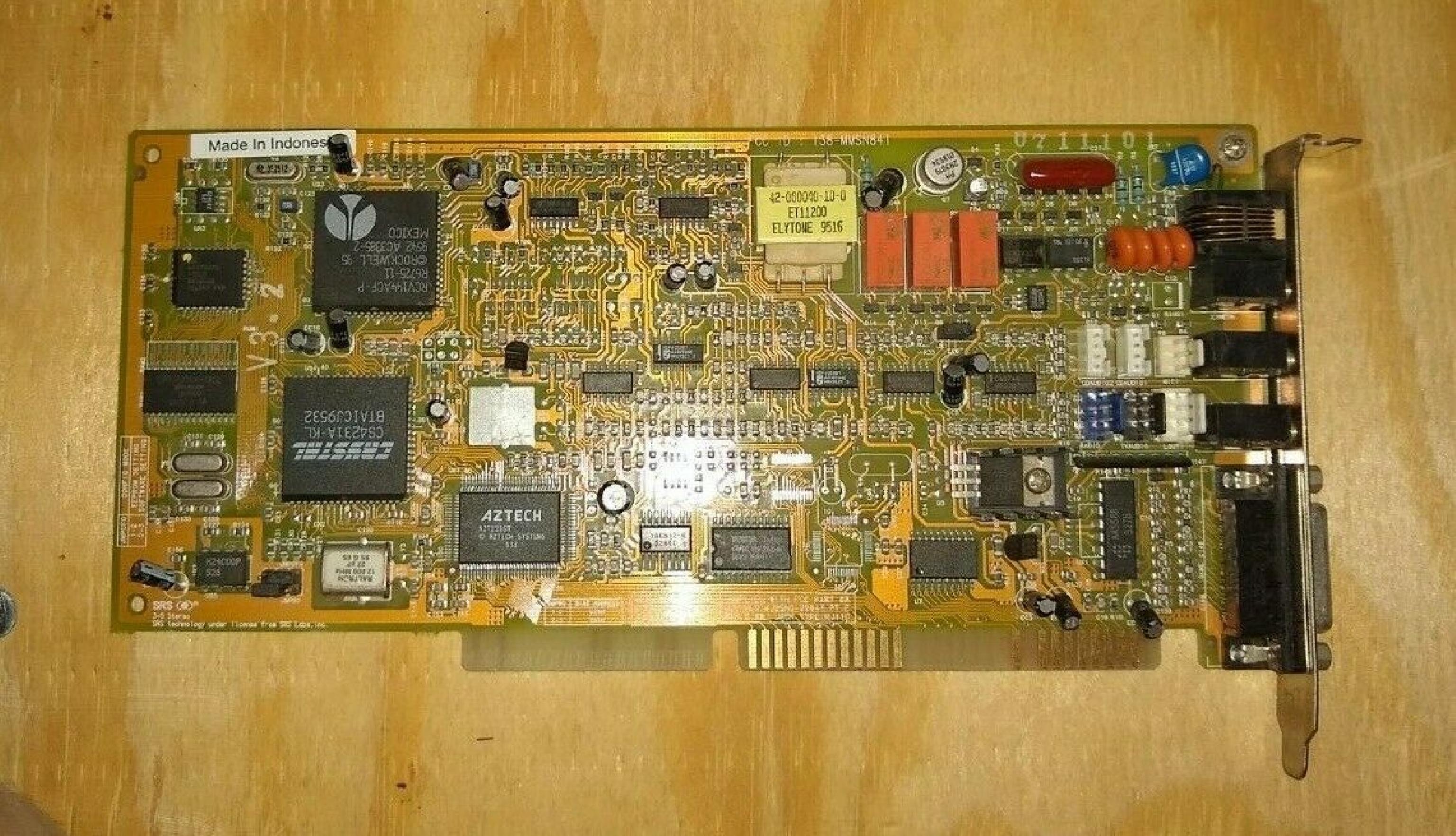 PACKARD BELL 138-MMSN841 14.4 FAX MODEM SOUND CARD ISA