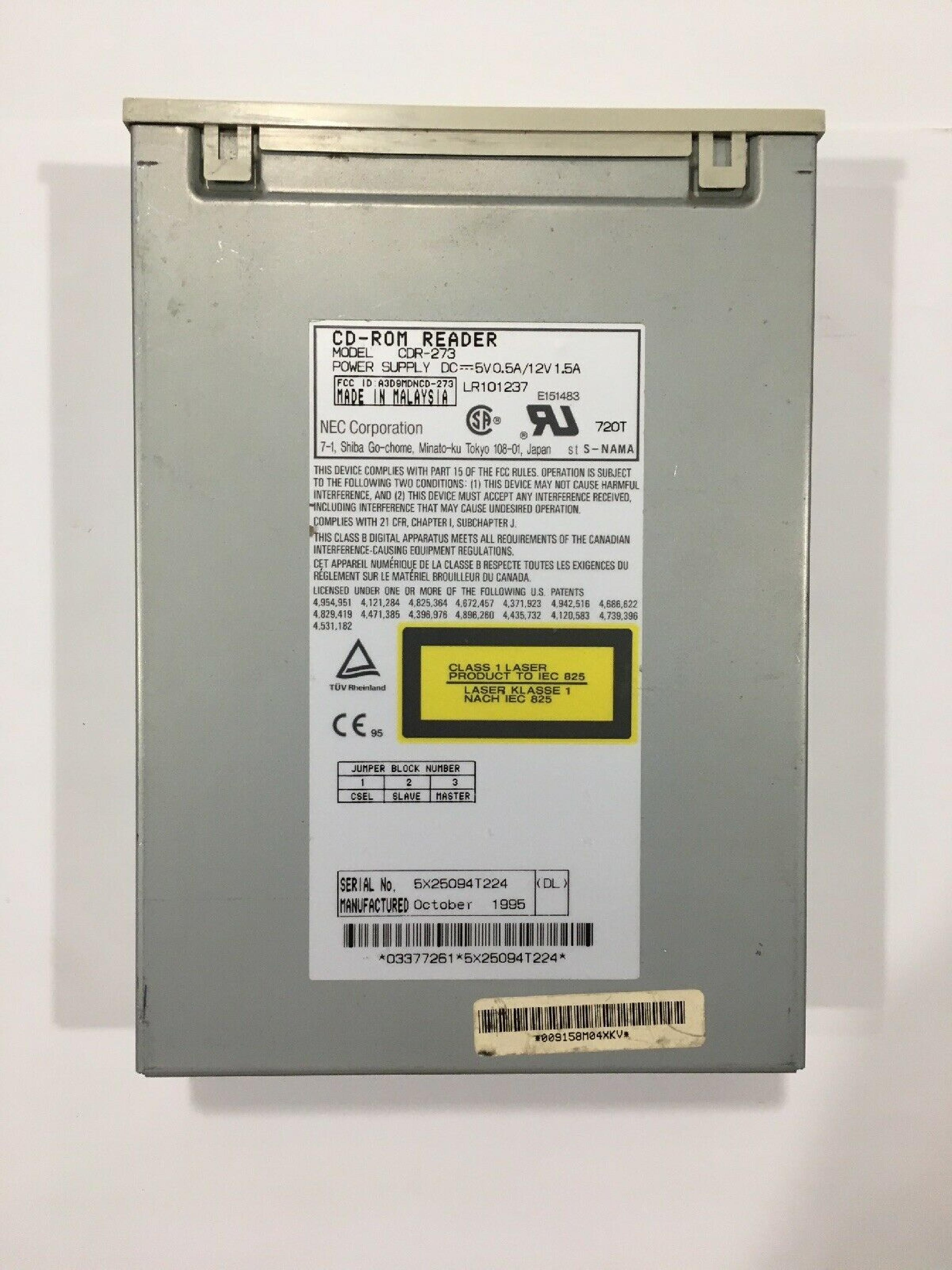 NEC CDR-273 CDR-273 4X IDE INTERNAL CD-ROM DRIVE