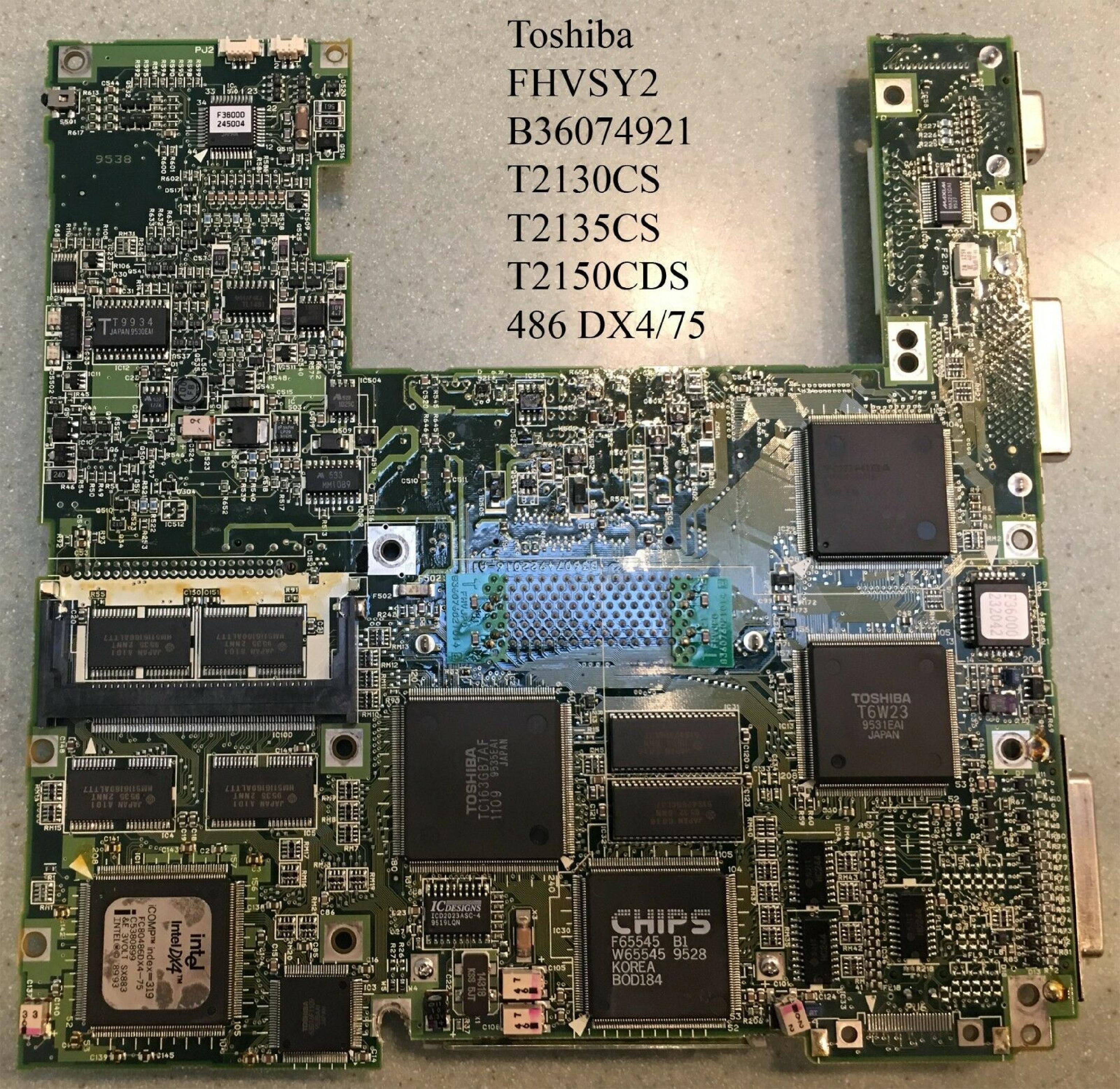 TOSHIBA FHVSY2 SYSTEM BOARD T2100 T2150CDS 2155CDS ETC