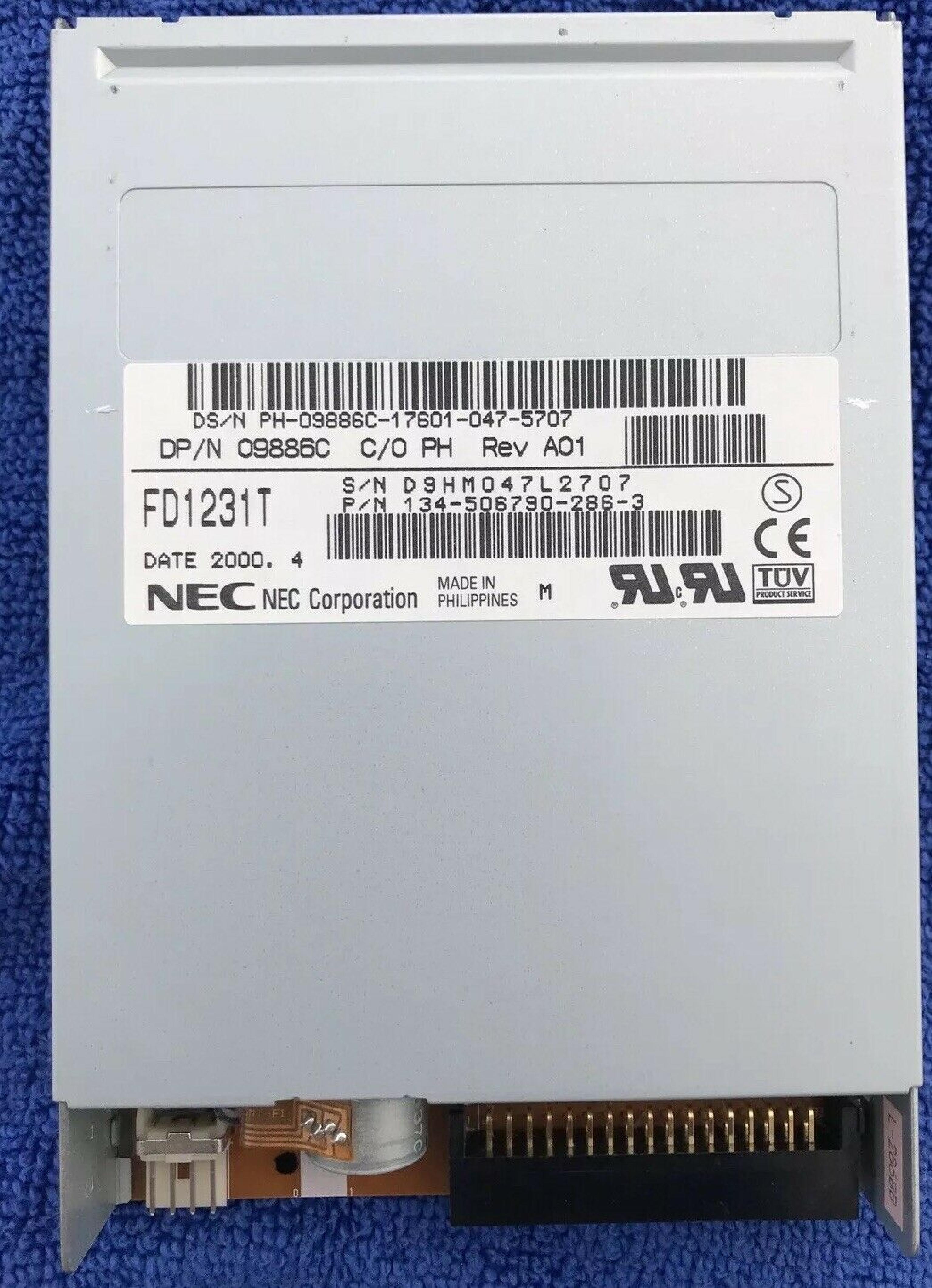 NEC 134-506790-286-3 FLOPPY DRIVE NO BEZEL FROM OPTIPLEX GX1 BEIGE