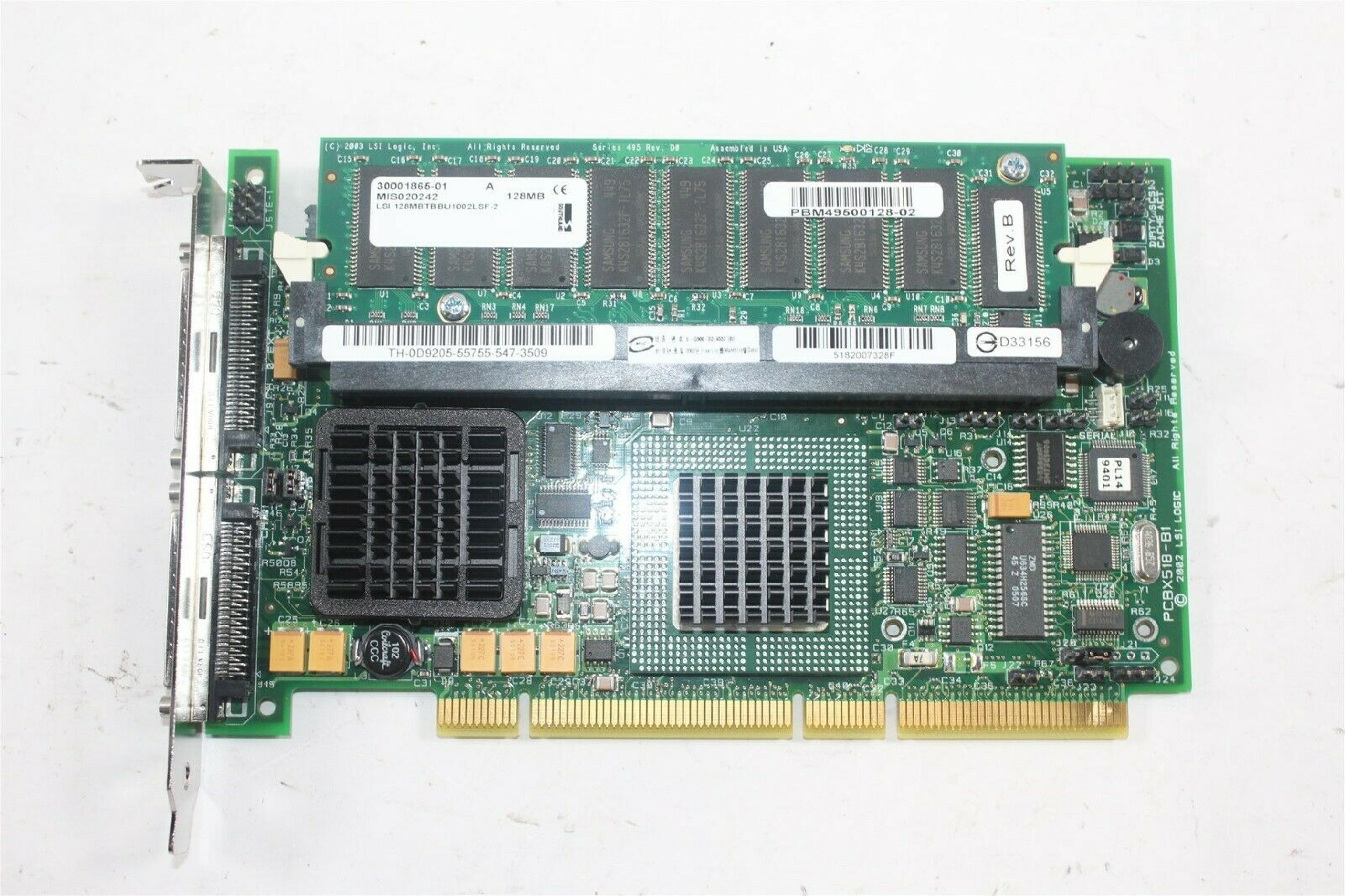 DELL D9205 PERC CONTROLLER WITH REBUILT BATTERY PACK Dell 0J4717 Dual Channel Ultra 320 SCSI Raid Controller Card