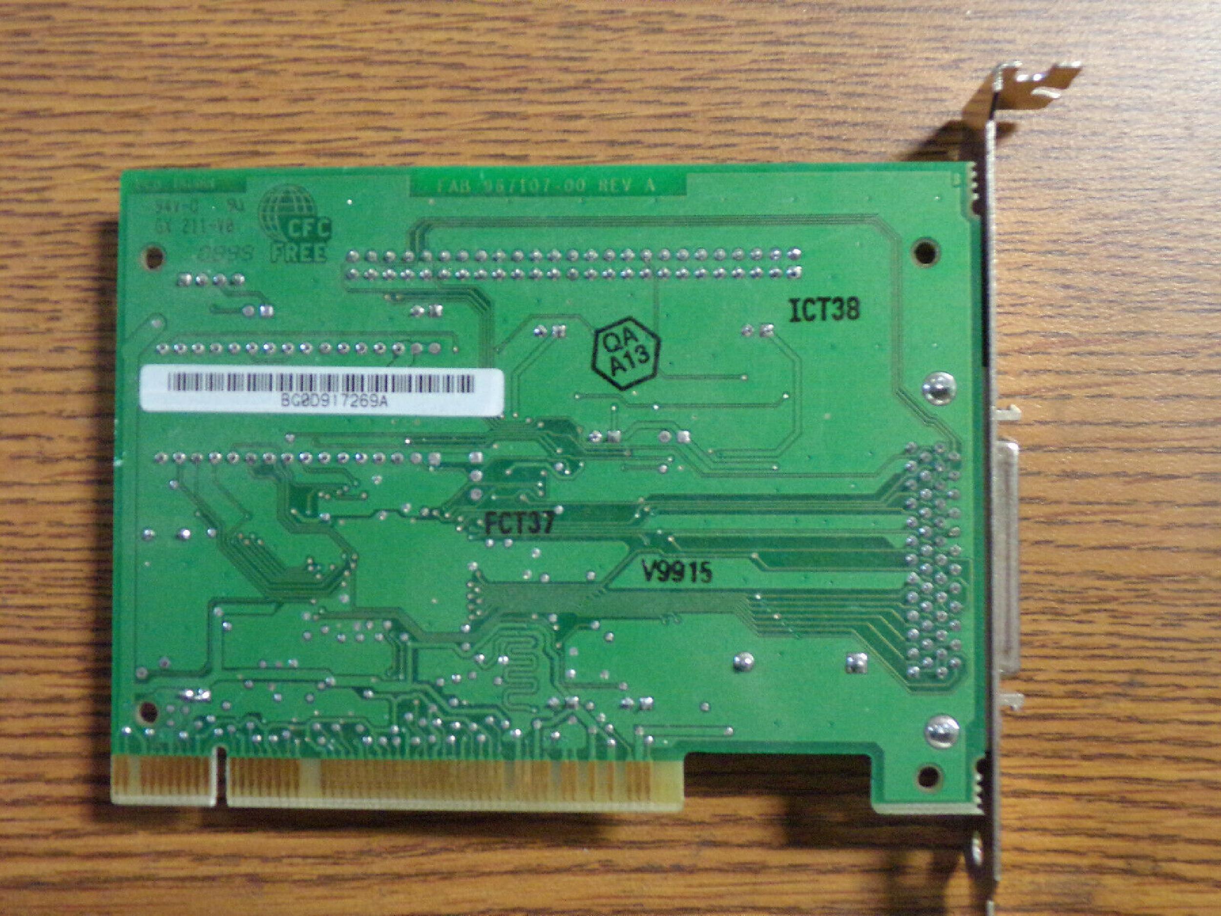 ADAPTEC 967106-00 PCI SCSI CONTROLLER CARD