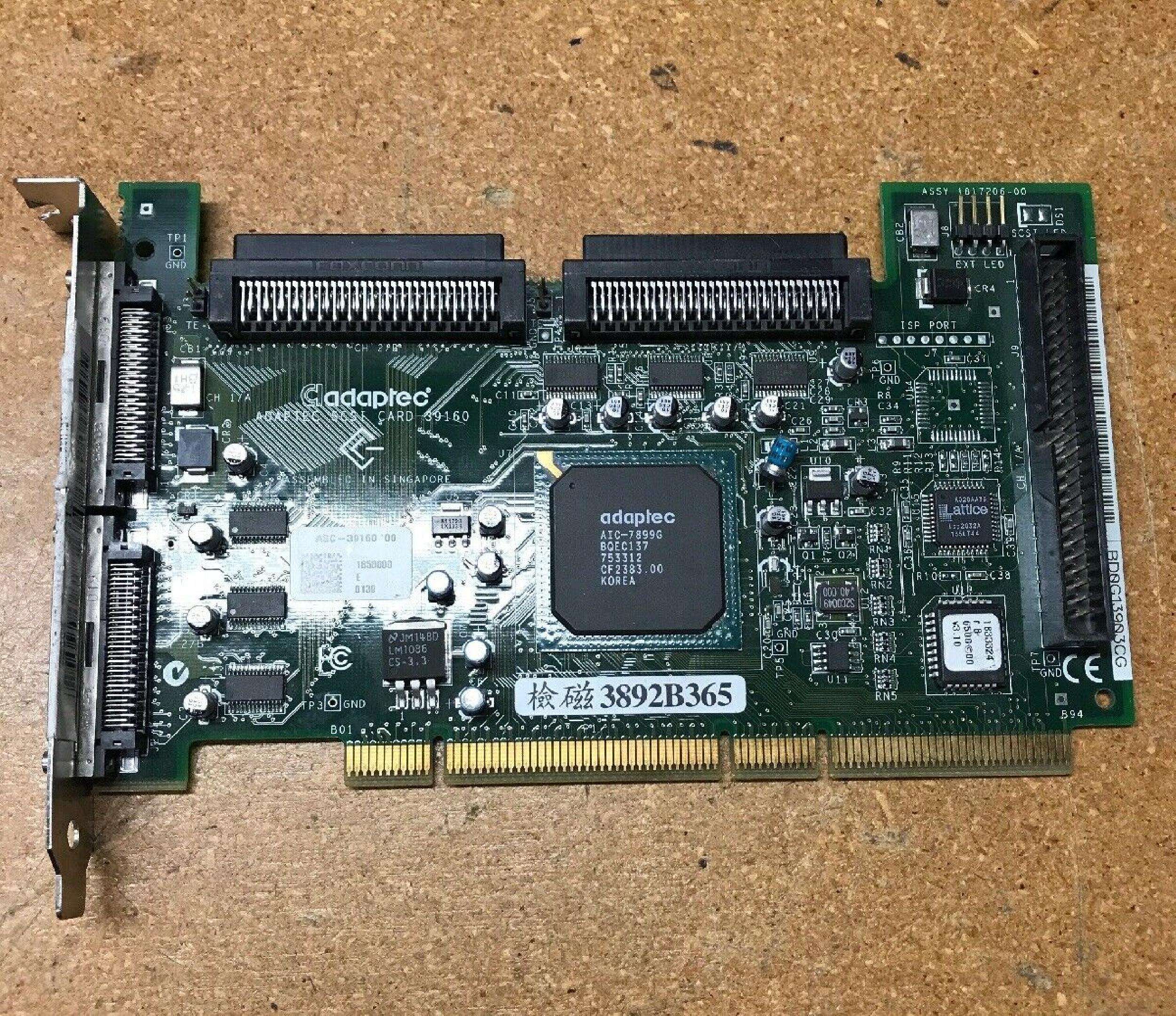ADAPTEC 39160 64BIT PCI SCSI CARD