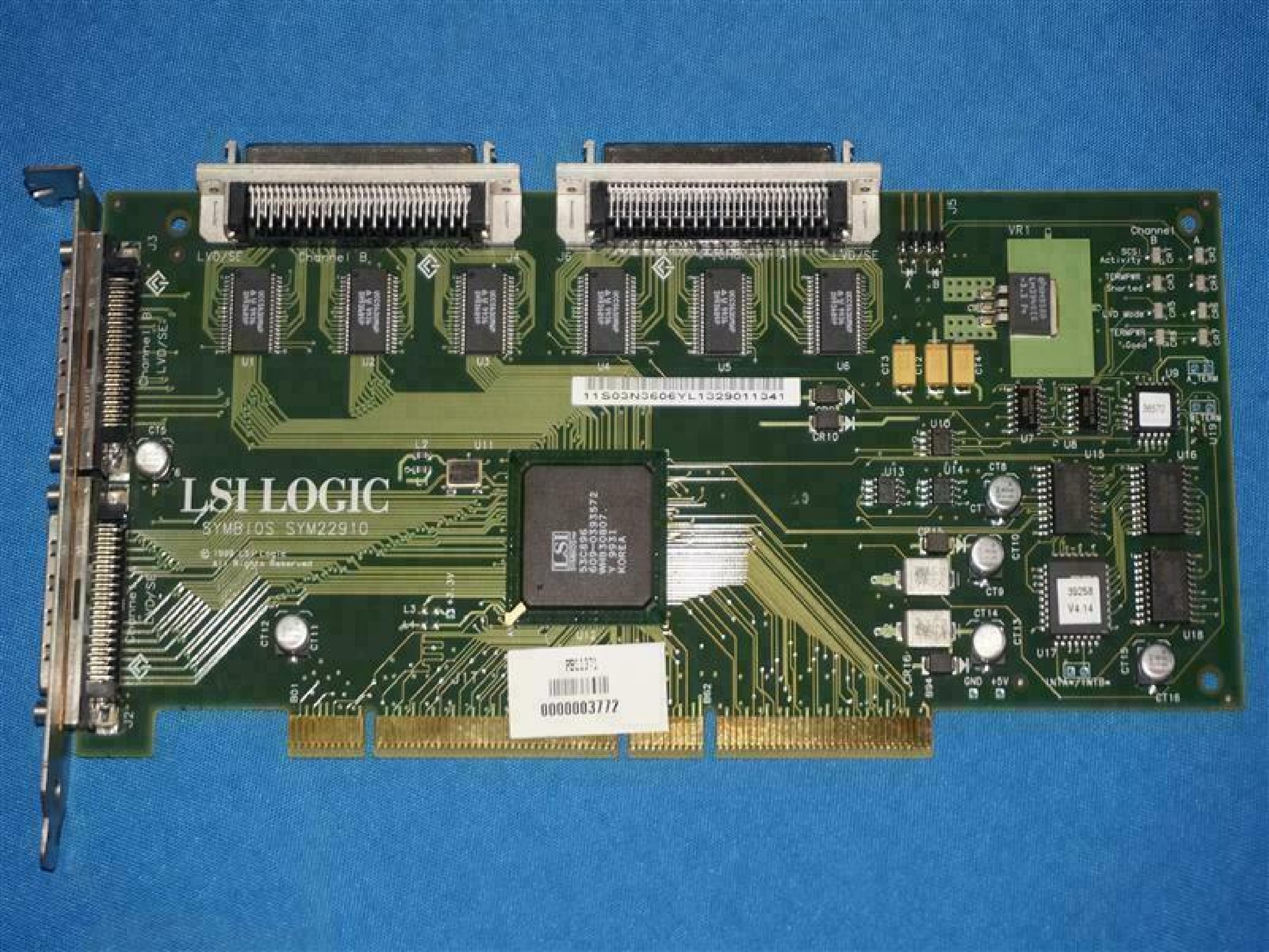 LSI LOGIC 348-0038637 64BIT PCI DUAL CHANNEL SCSI LVD CARD