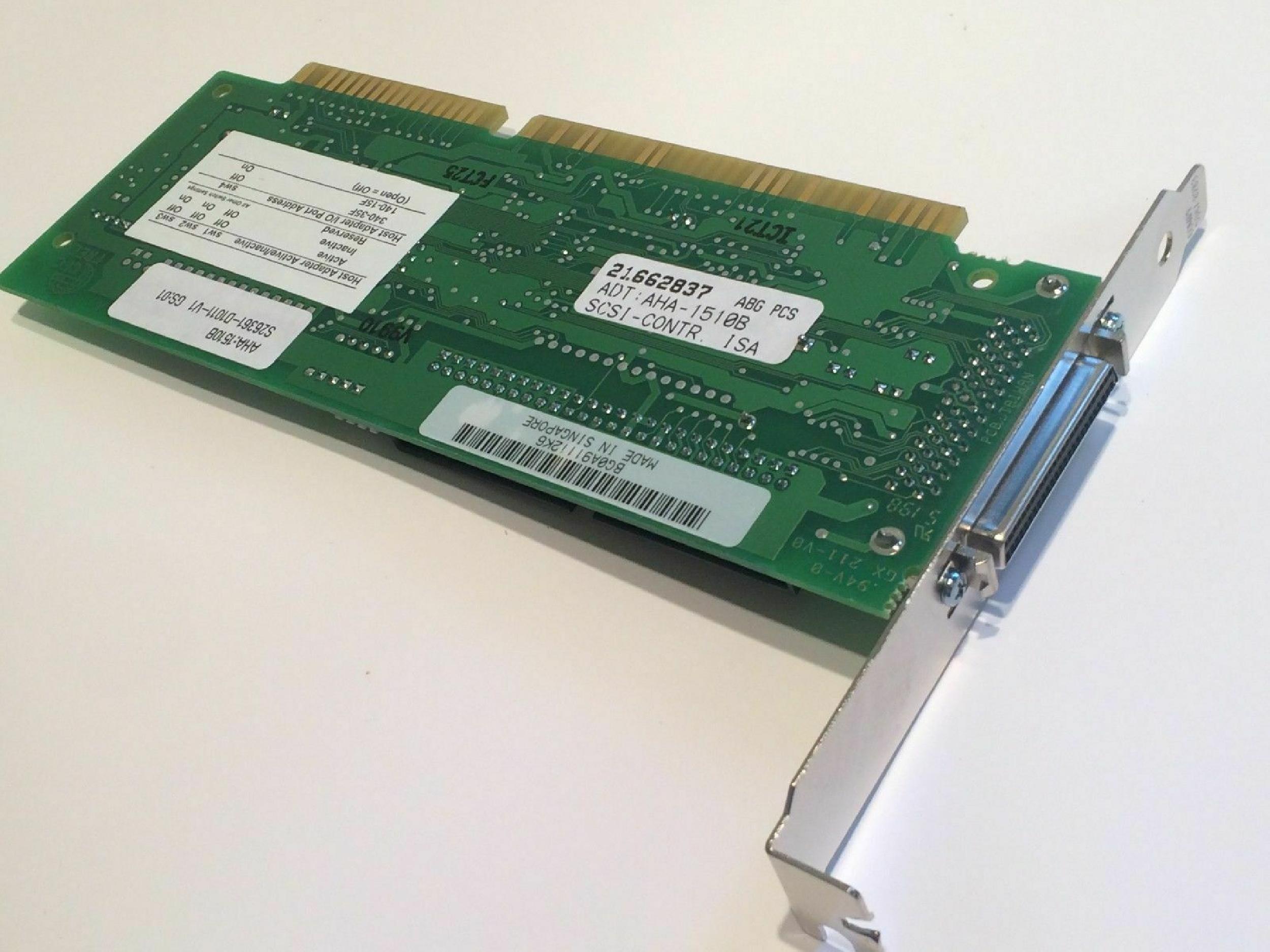 ADAPTEC AHA-1510B HARD DRIVE AND FLOPPY CONTROLLER CARD