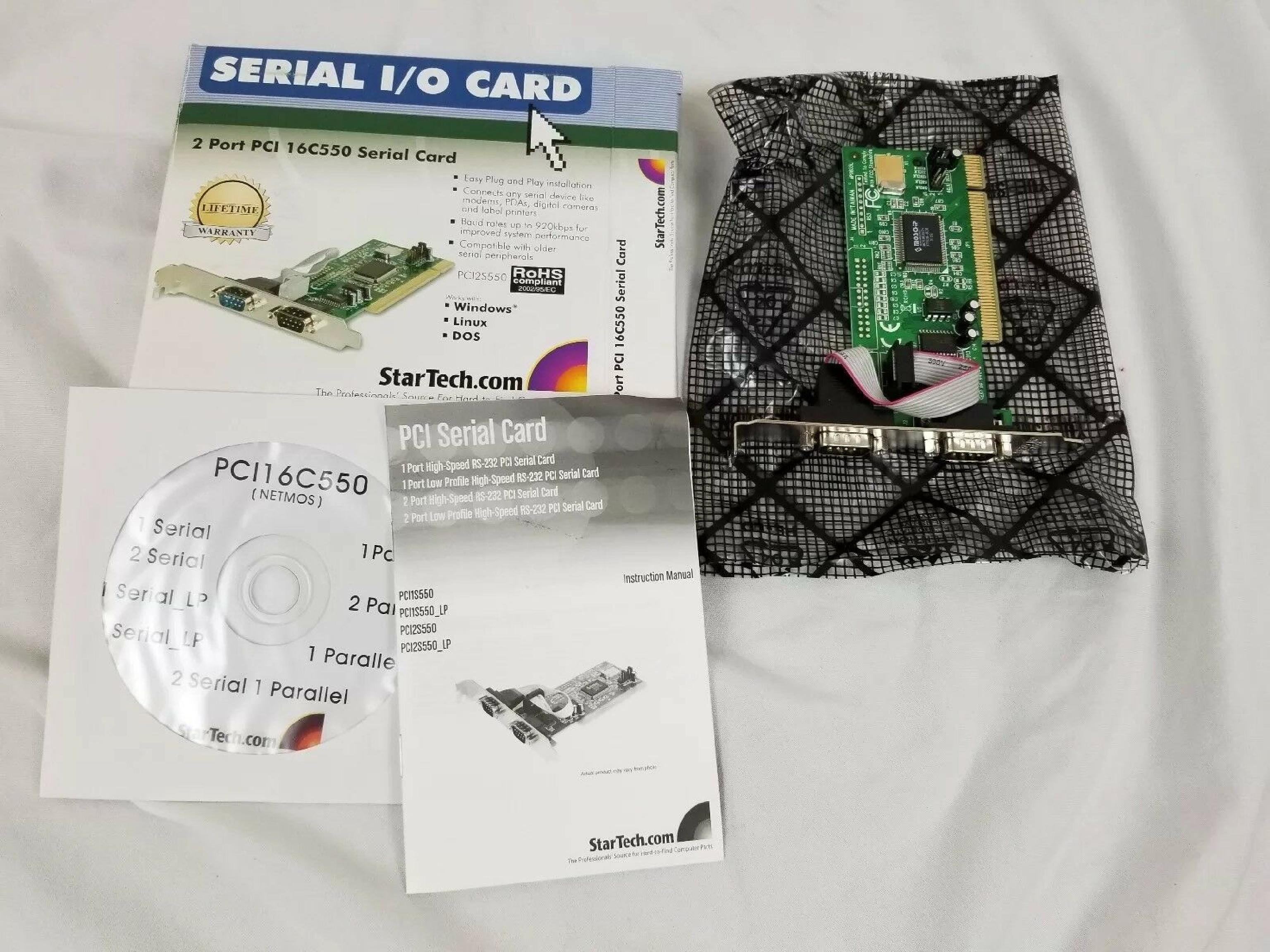 STARTECH PCI2S550 PCS DUAL PORT CARD