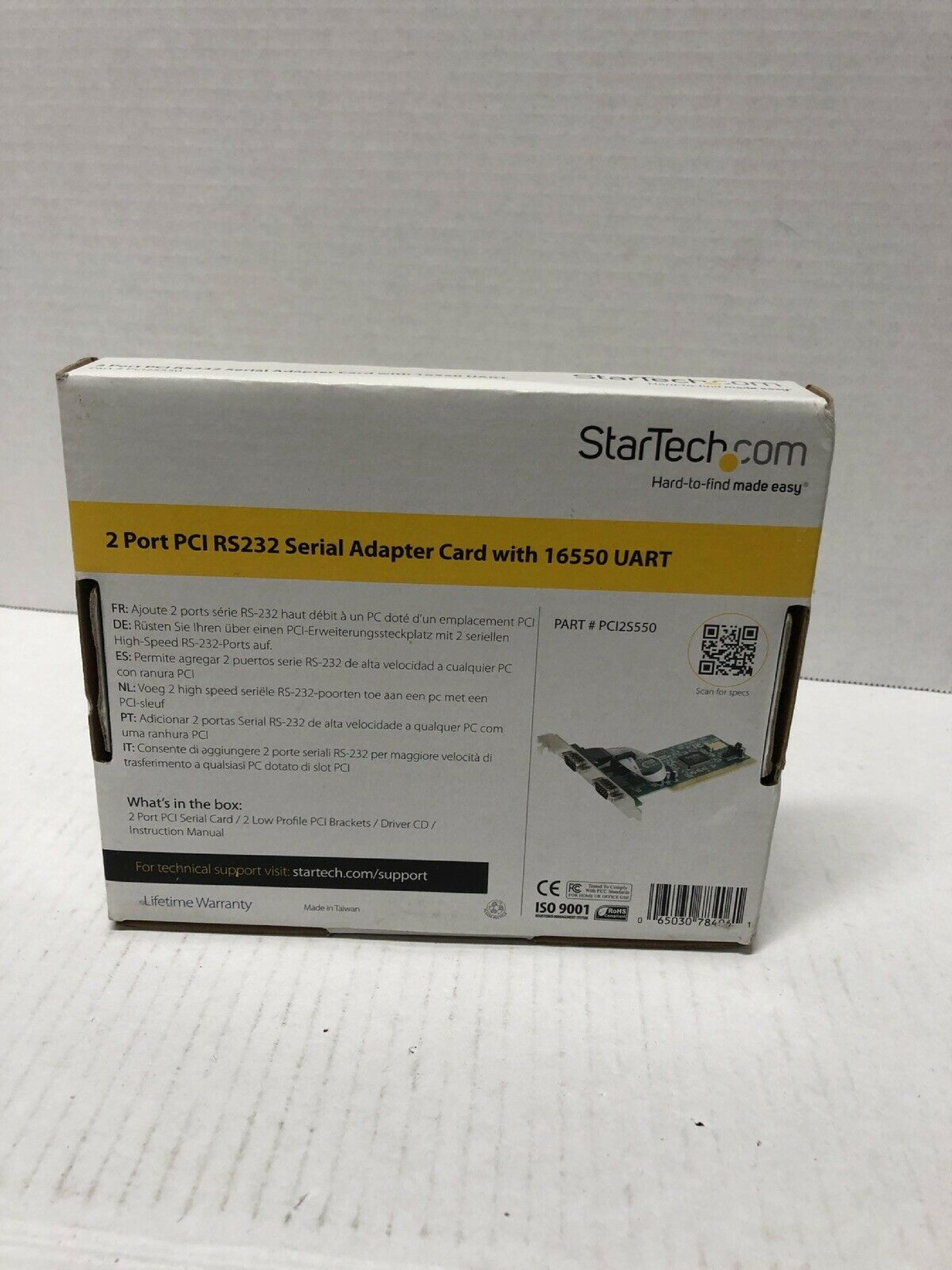 STARTECH PCI2S550 PCS DUAL PORT CARD