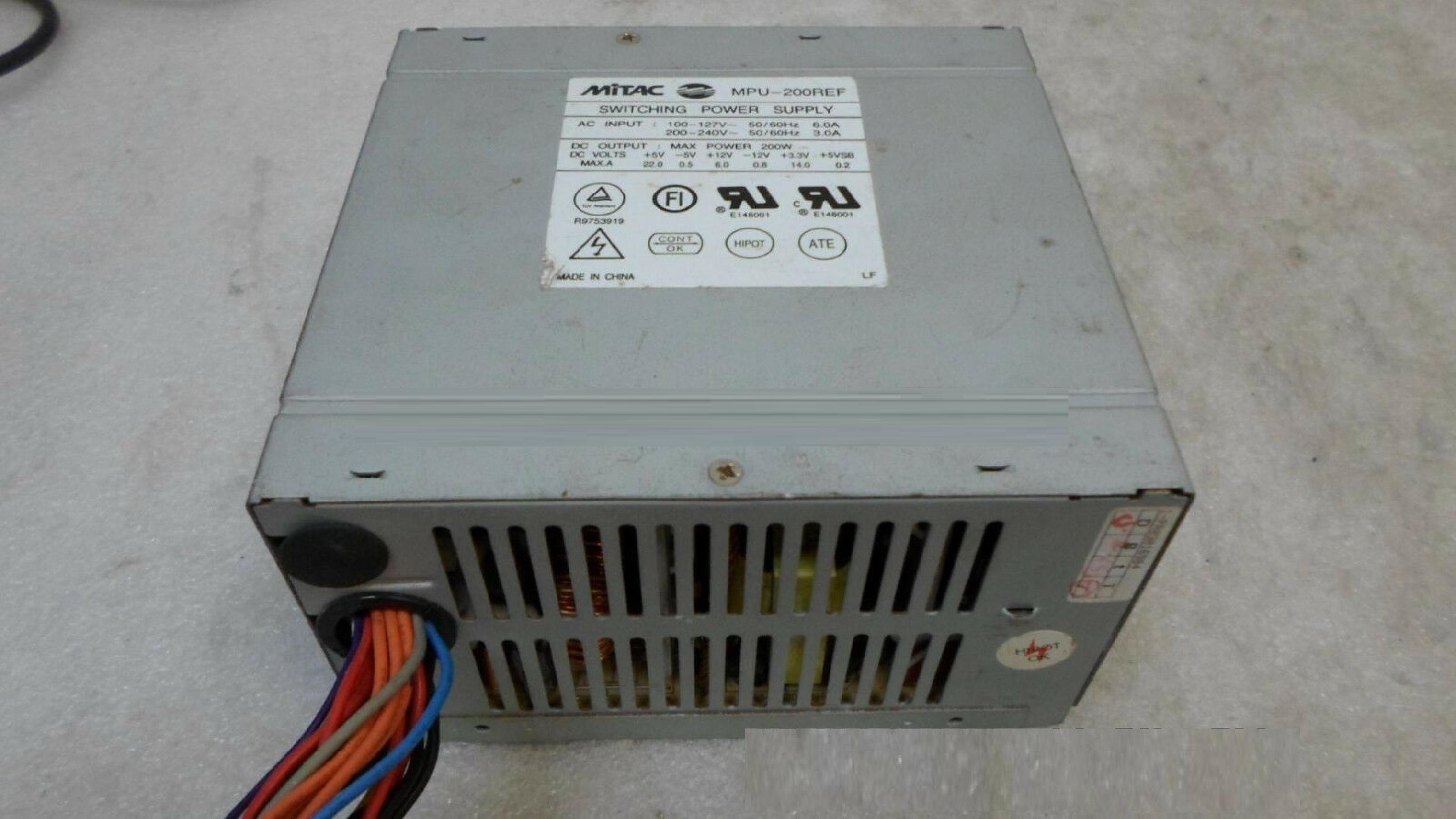 MITAC MPU-200REF 200W POWER SUPPLY ATX