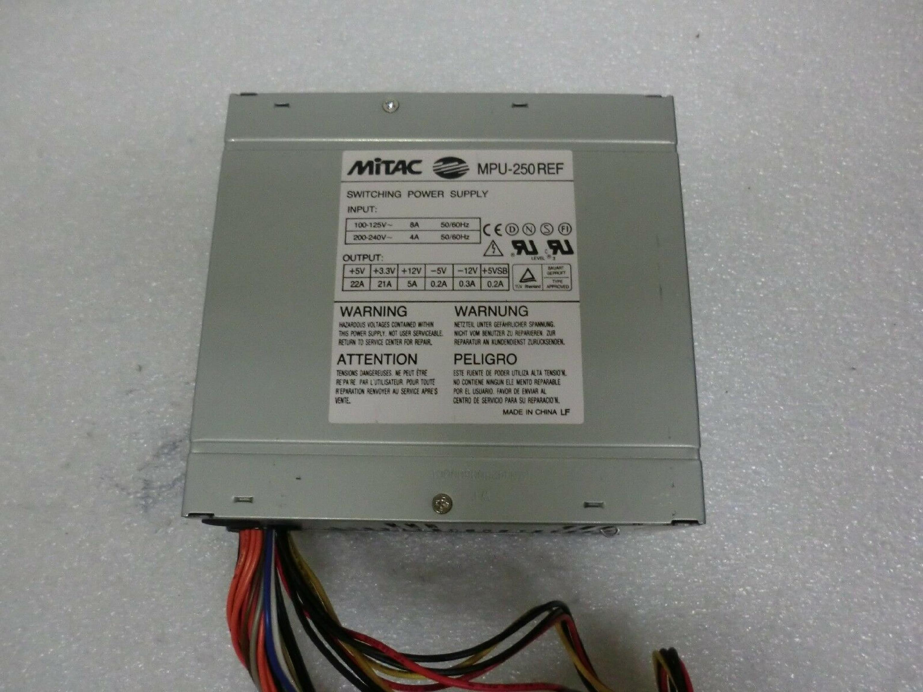 MITAC MPU-250REF 250W POWER SUPPLY