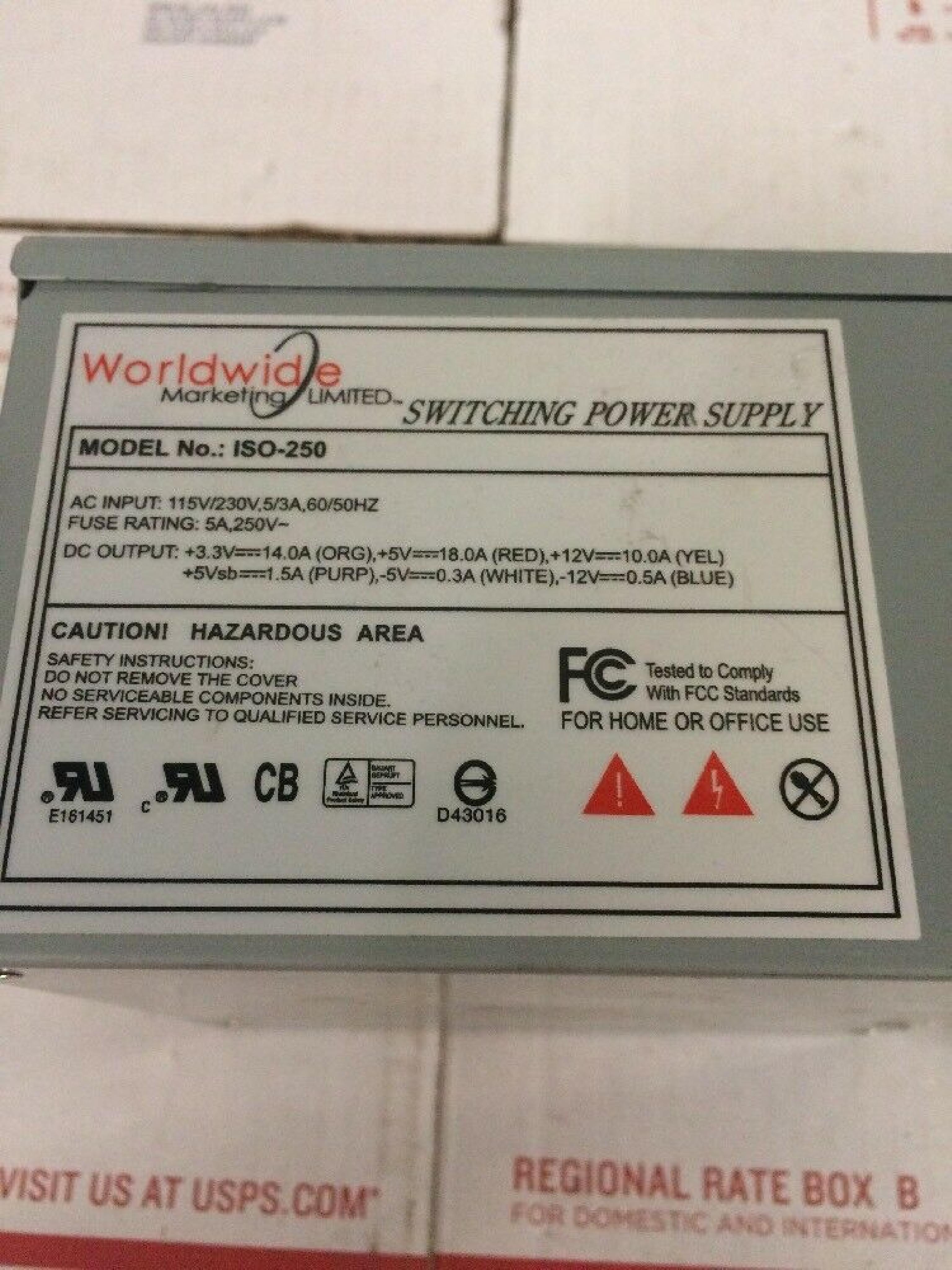 WORLDWIDE ISO-250 CLONE 250W POWER SUPPLY 250 WATT