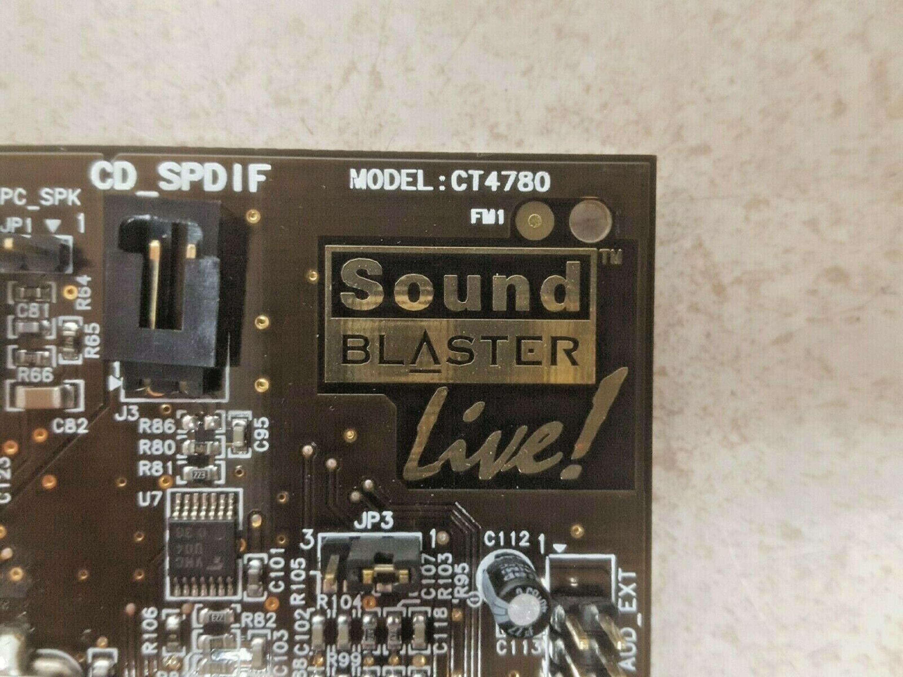 CREATIVE LABS CT4780 PCI SOUND CARD BLASTER LIVE 5.1 AUDIO