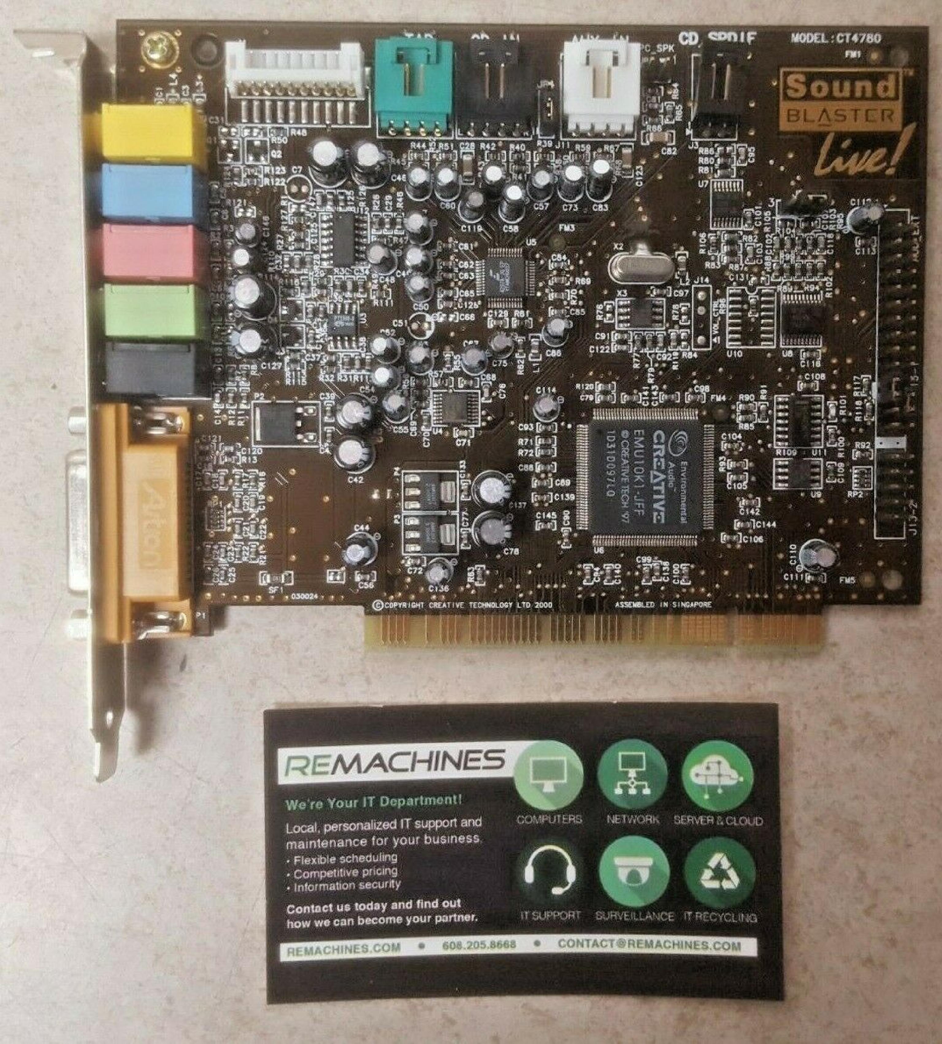 CREATIVE LABS CT4780 PCI SOUND CARD BLASTER LIVE 5.1 AUDIO