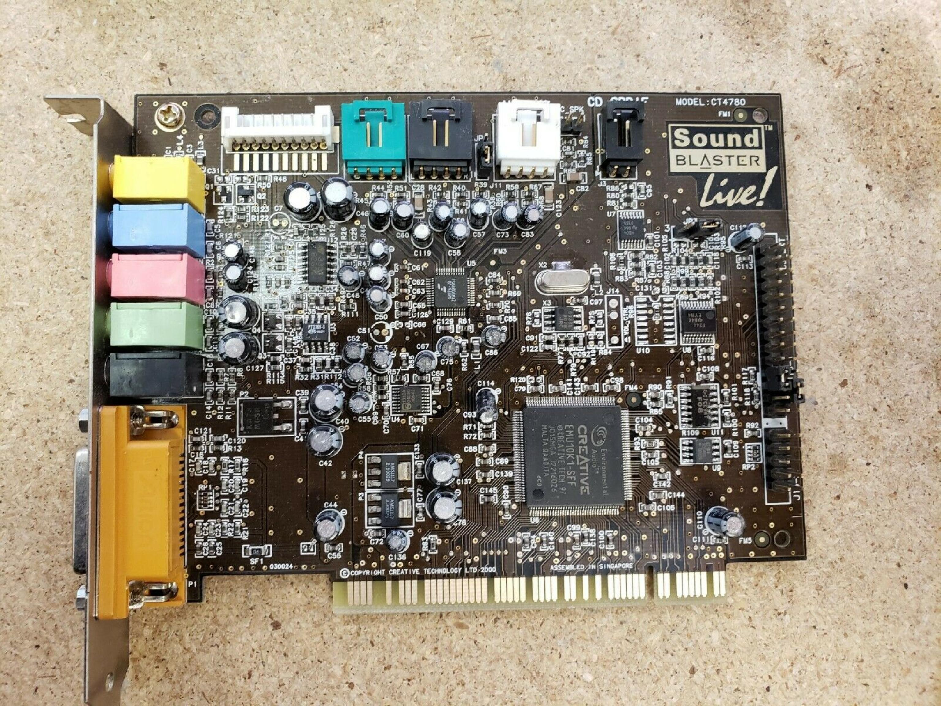 CREATIVE LABS CT4780 PCI SOUND CARD BLASTER LIVE 5.1 AUDIO