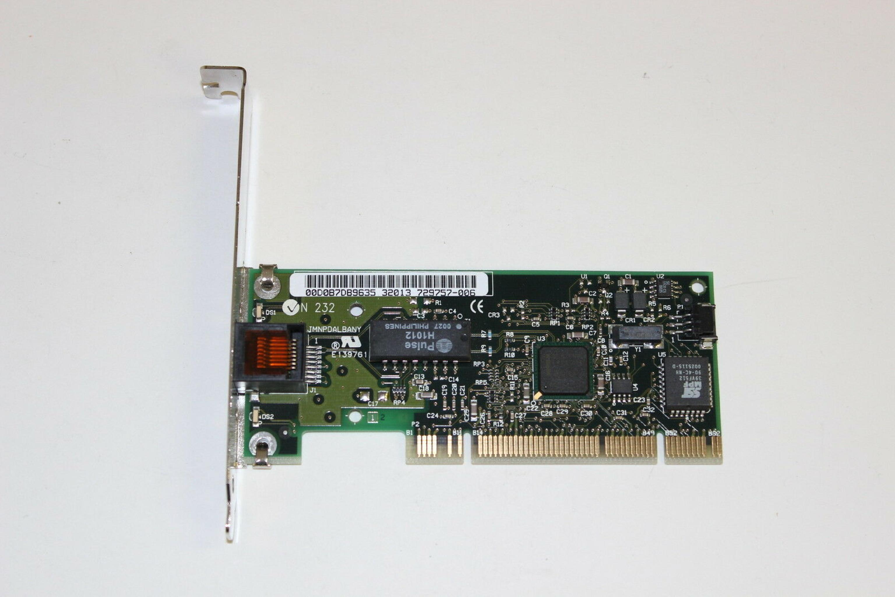 COMPAQ / HEWLETT PACKARD / HP / INTEL 721502-005 PCI 10/100 BASE TX LAN NETWORK CARD ETHERNET