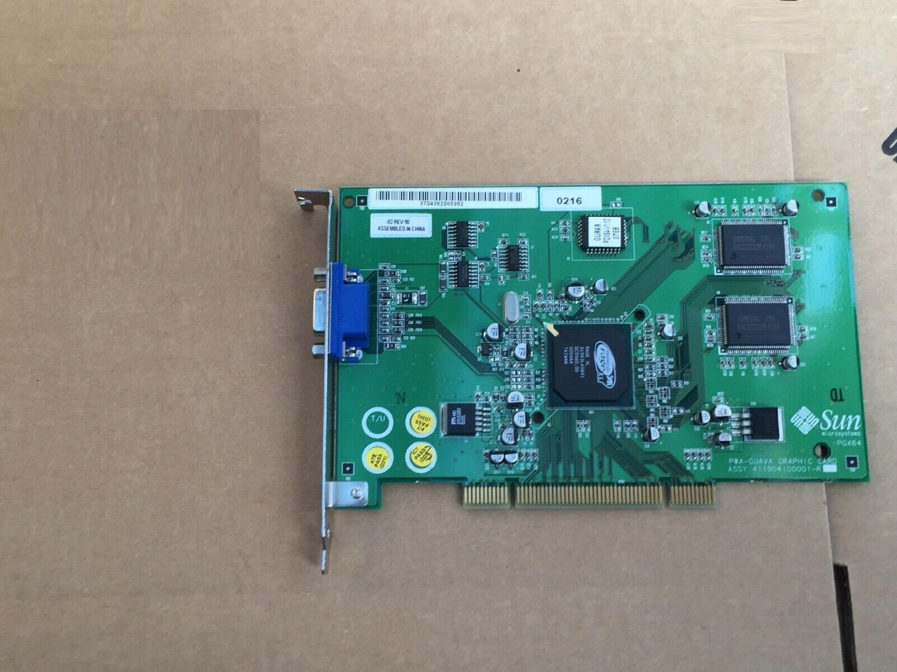 SUN MICROSYSTEMS / ATI PGX64 8MB PCI VIDEO CARD WITH VGA OUTPUT RAGE XL SUN