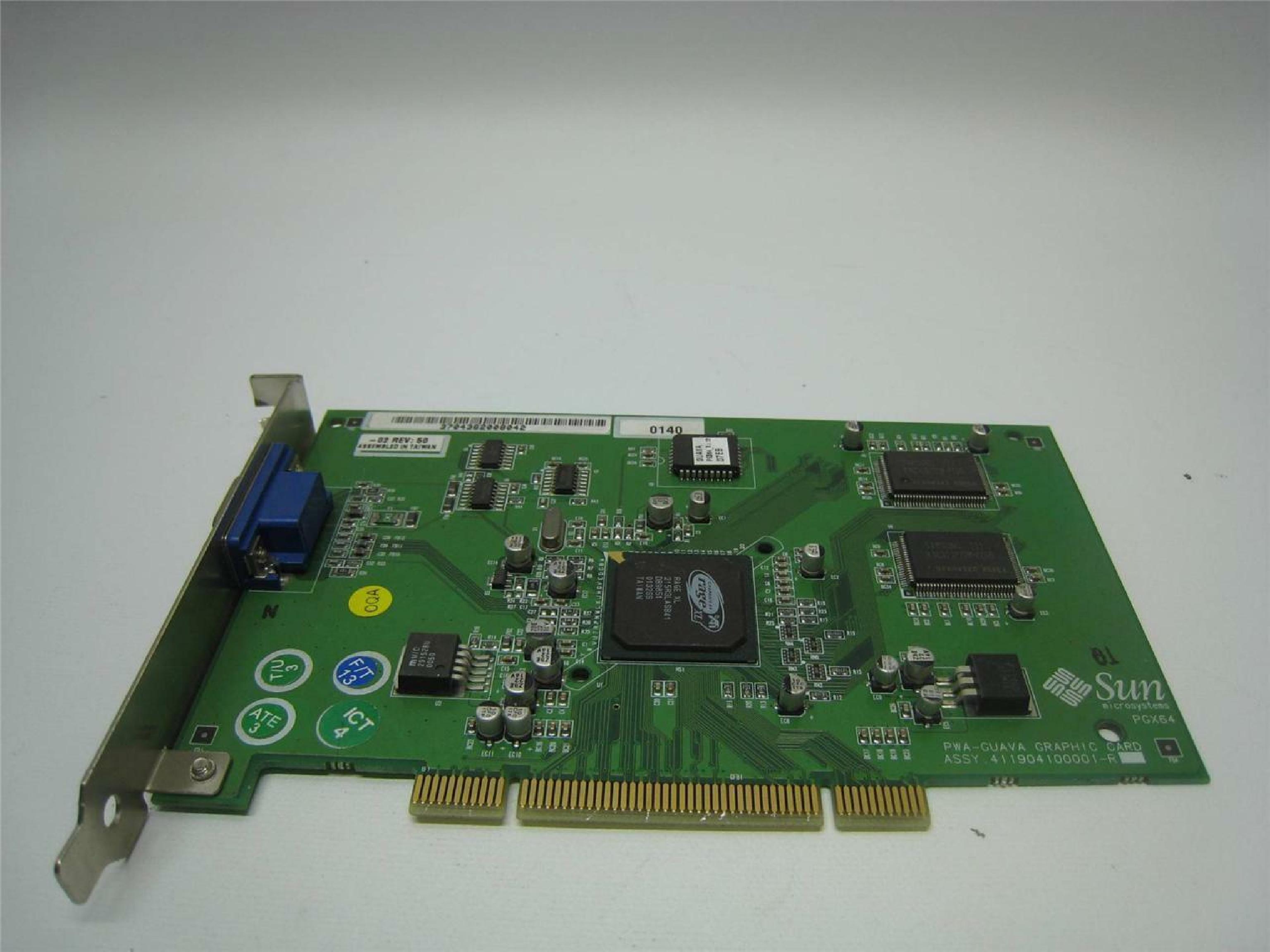 SUN MICROSYSTEMS / ATI PWA-GUAVA 8MB PCI VIDEO CARD WITH VGA OUTPUT RAGE XL SUN