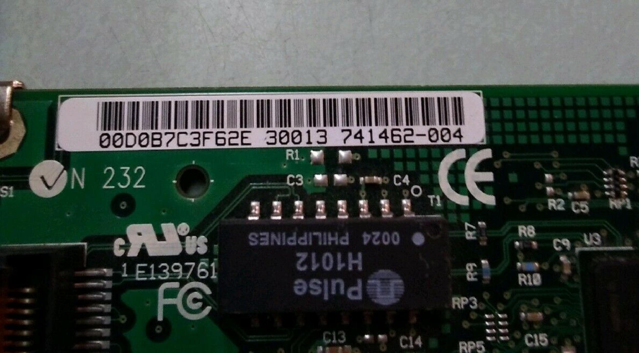 INTEL 741462-004 PCI NETWORK CARD