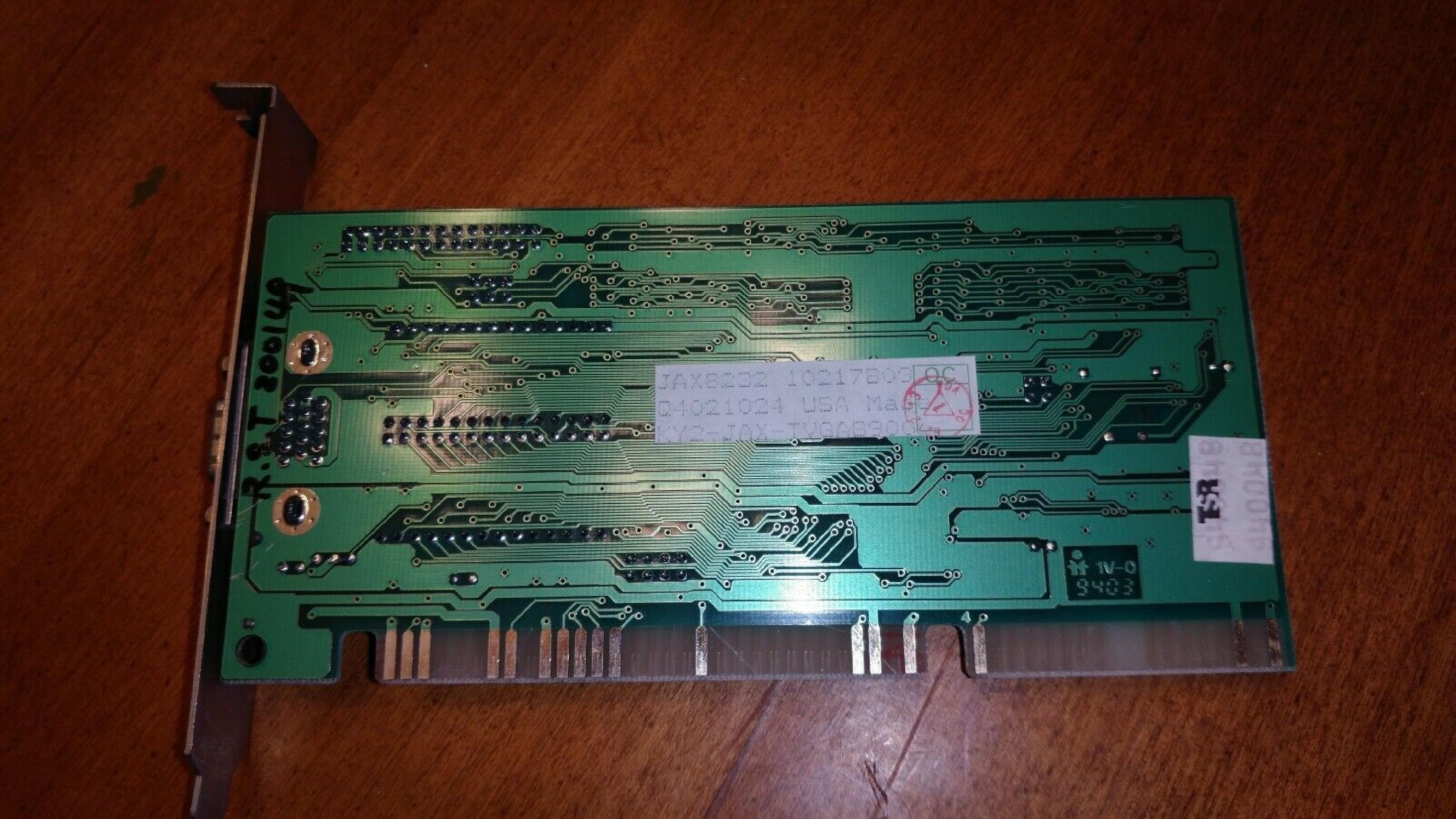 JATON / TRIDENT MICROSYSTEMS KY2-JAX-TVGA8900 ISA VIDEO CARD WITH VGA OUTPUT 16BIT TRIDENT TVGA8900D 1MB