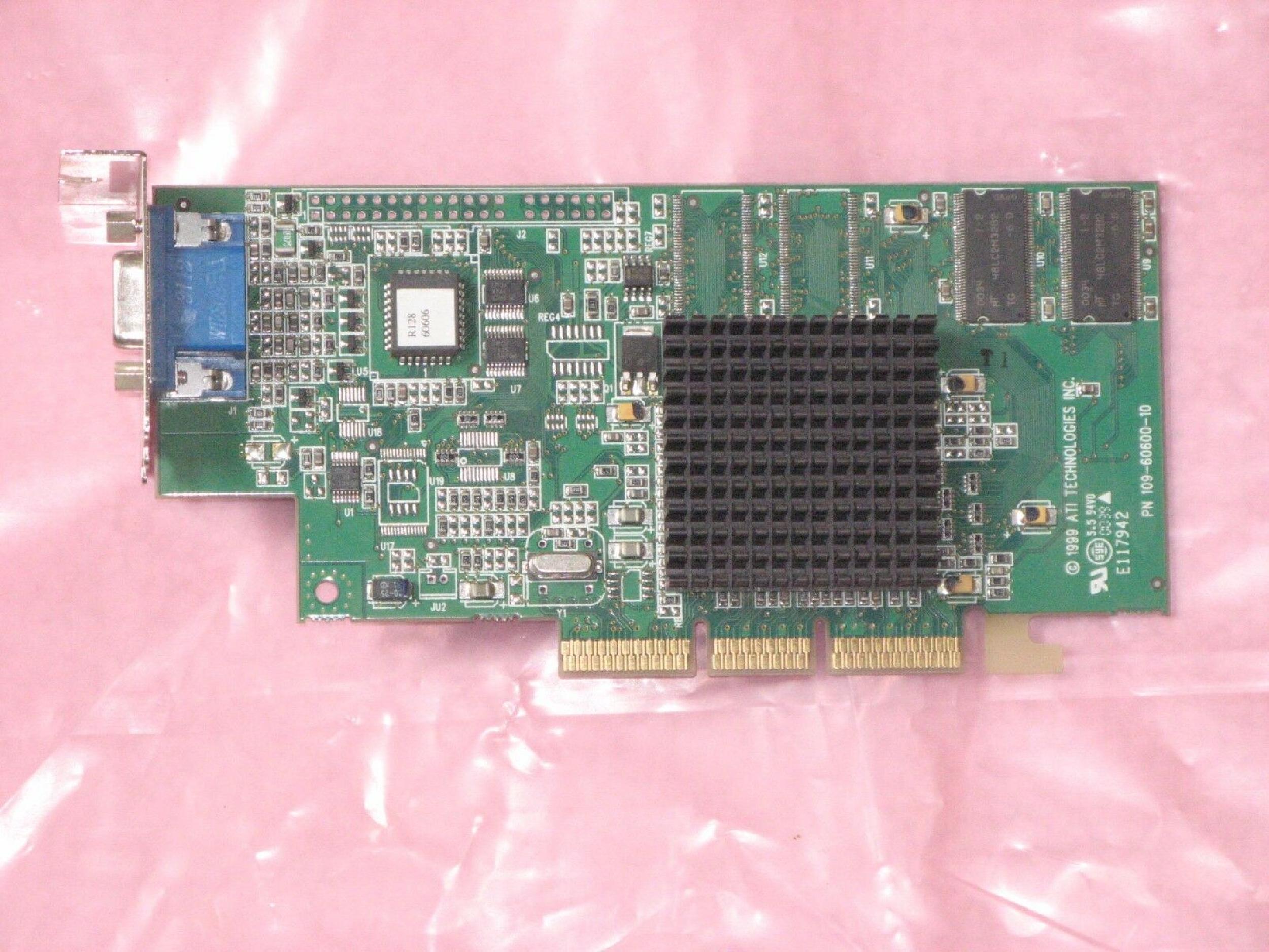 ATI 109-60600-10 16MB AGP VIDEO CARD WITH VGA OUTPUT RAGE 128 PORT 32MB
