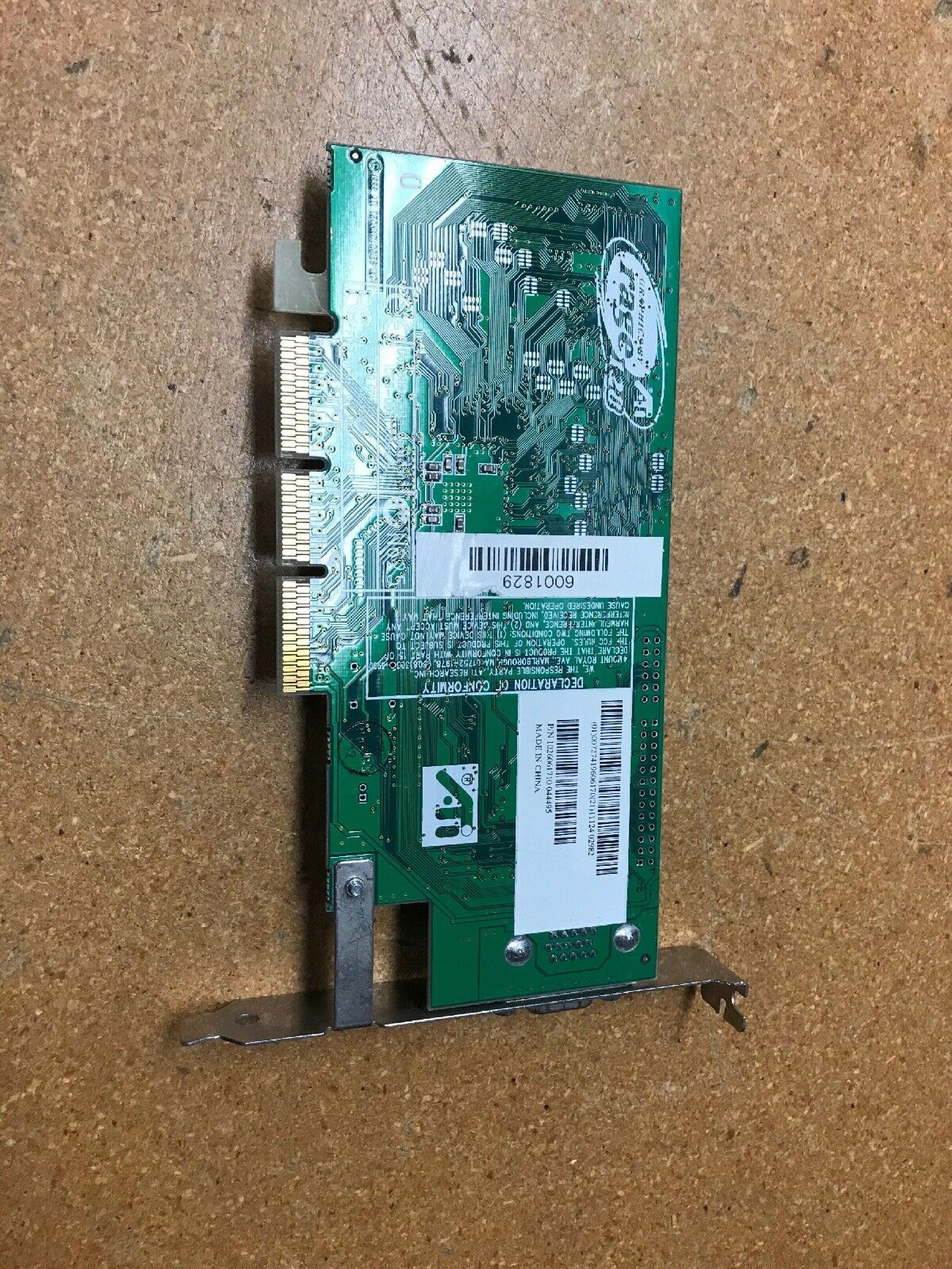 ATI 109-60600-10 16MB AGP VIDEO CARD WITH VGA OUTPUT RAGE 128 PORT 32MB
