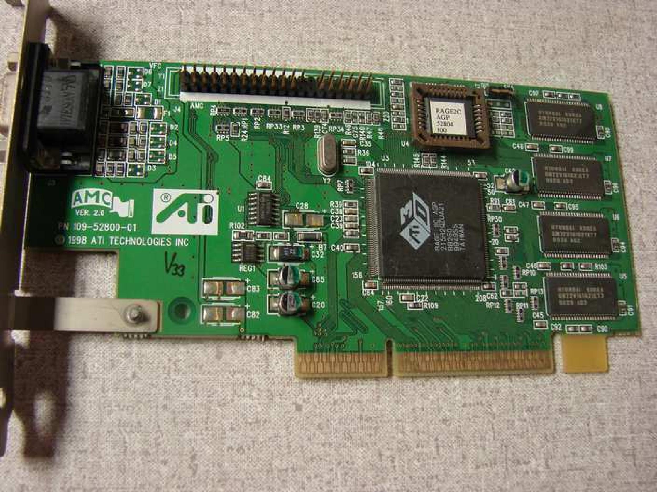 ATI 1025281000 8MB AGP VIDEO CARD WITH VGA OUTPUT 3D RAGE IIC