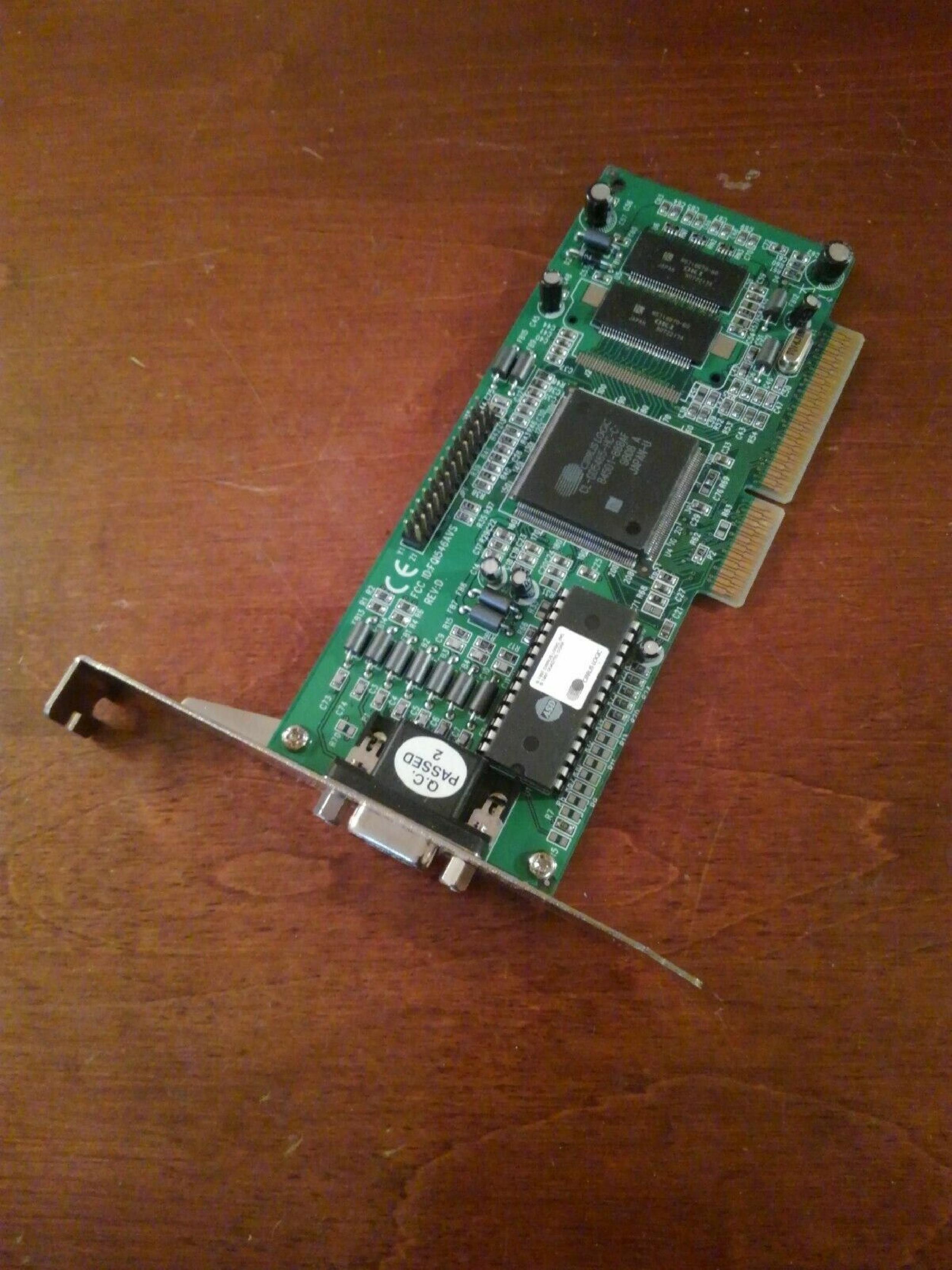 CIRRUS LOGIC VGA-CL65A/4RJ LOGIC AGP VIDEO CARD WITH VGA OUTPUT ISA
