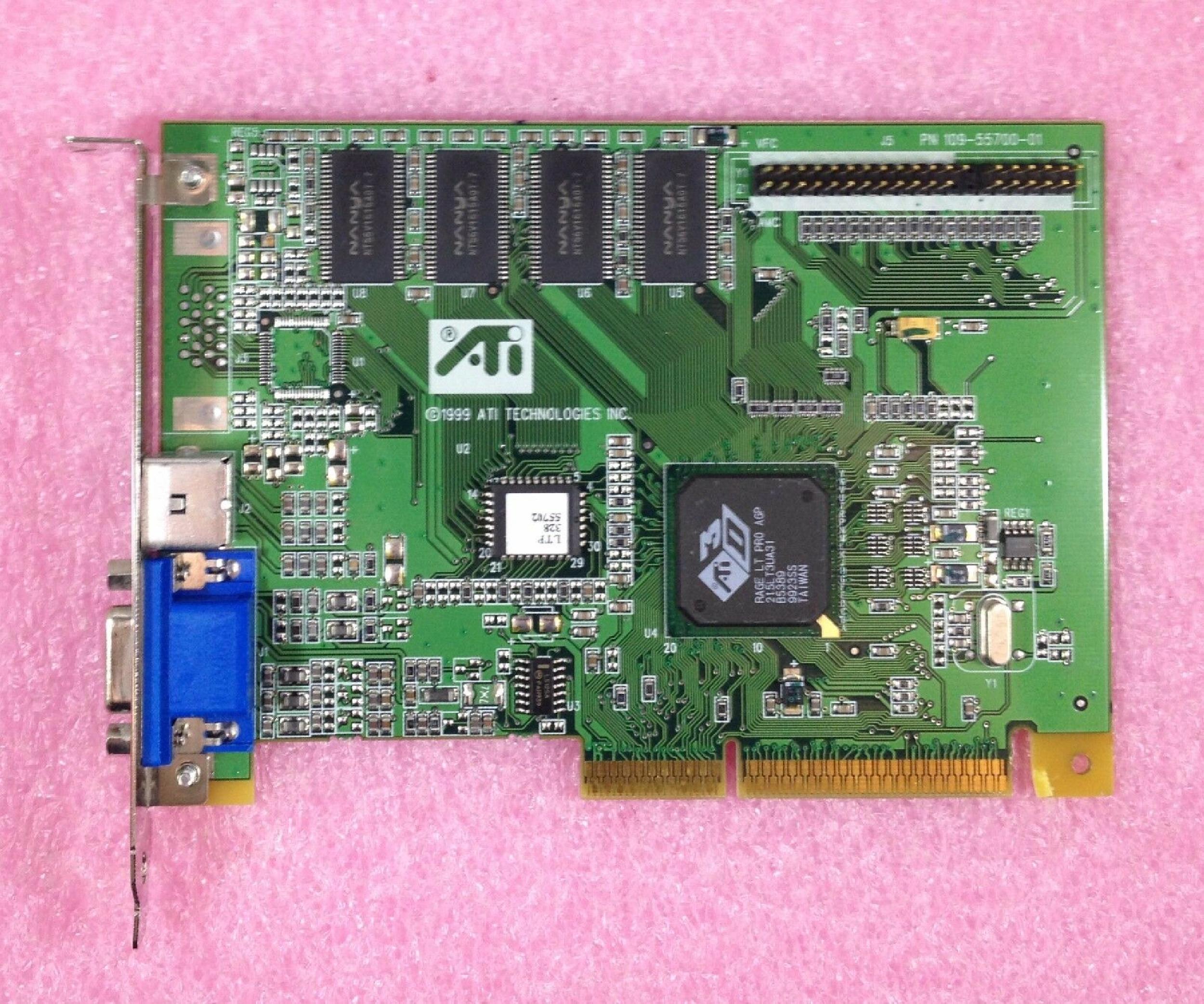 ATI 109-55700-01 8MB AGP VIDEO CARD WITH VGA OUTPUT
