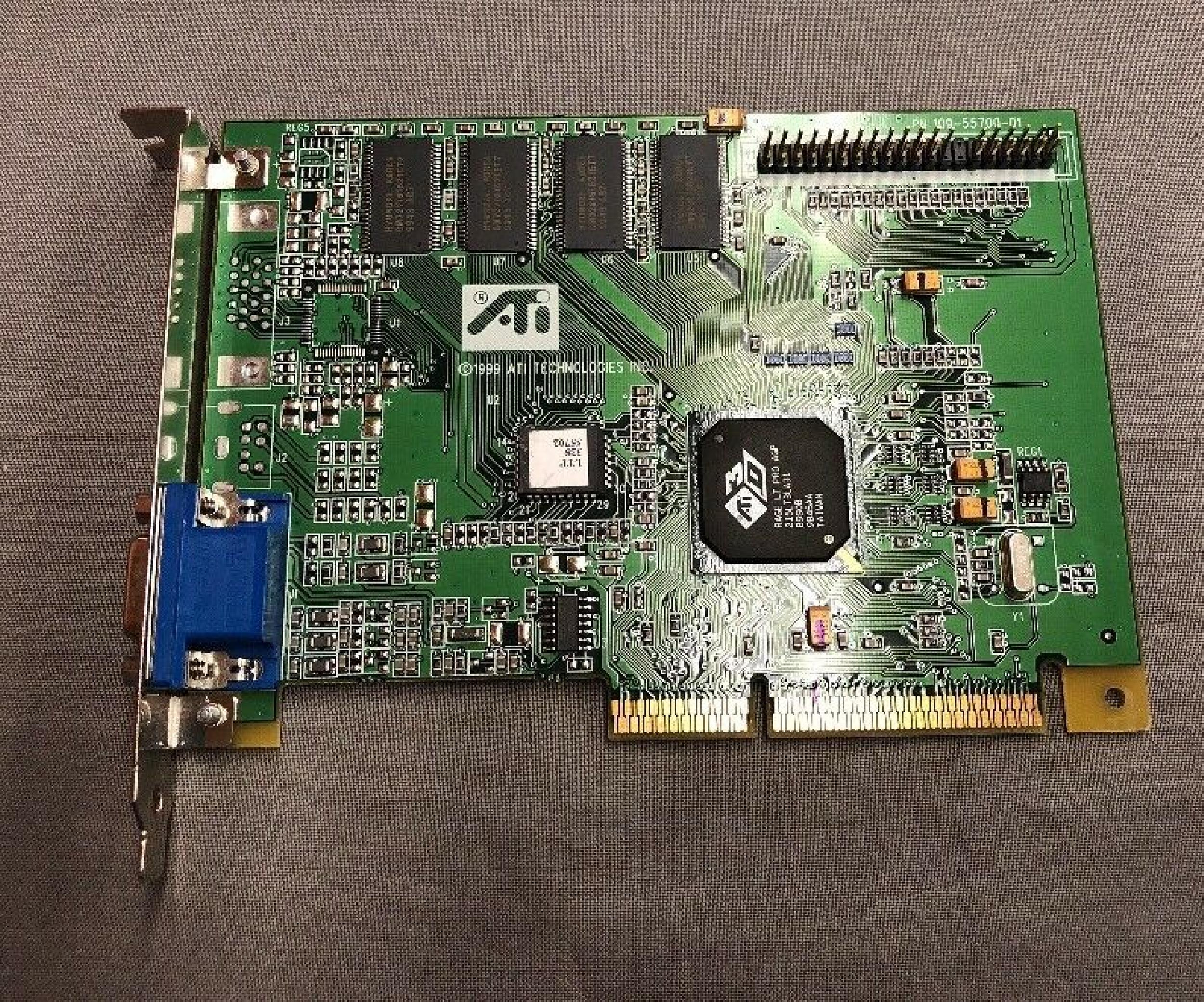 ATI 109-55700-01 8MB AGP VIDEO CARD WITH VGA OUTPUT