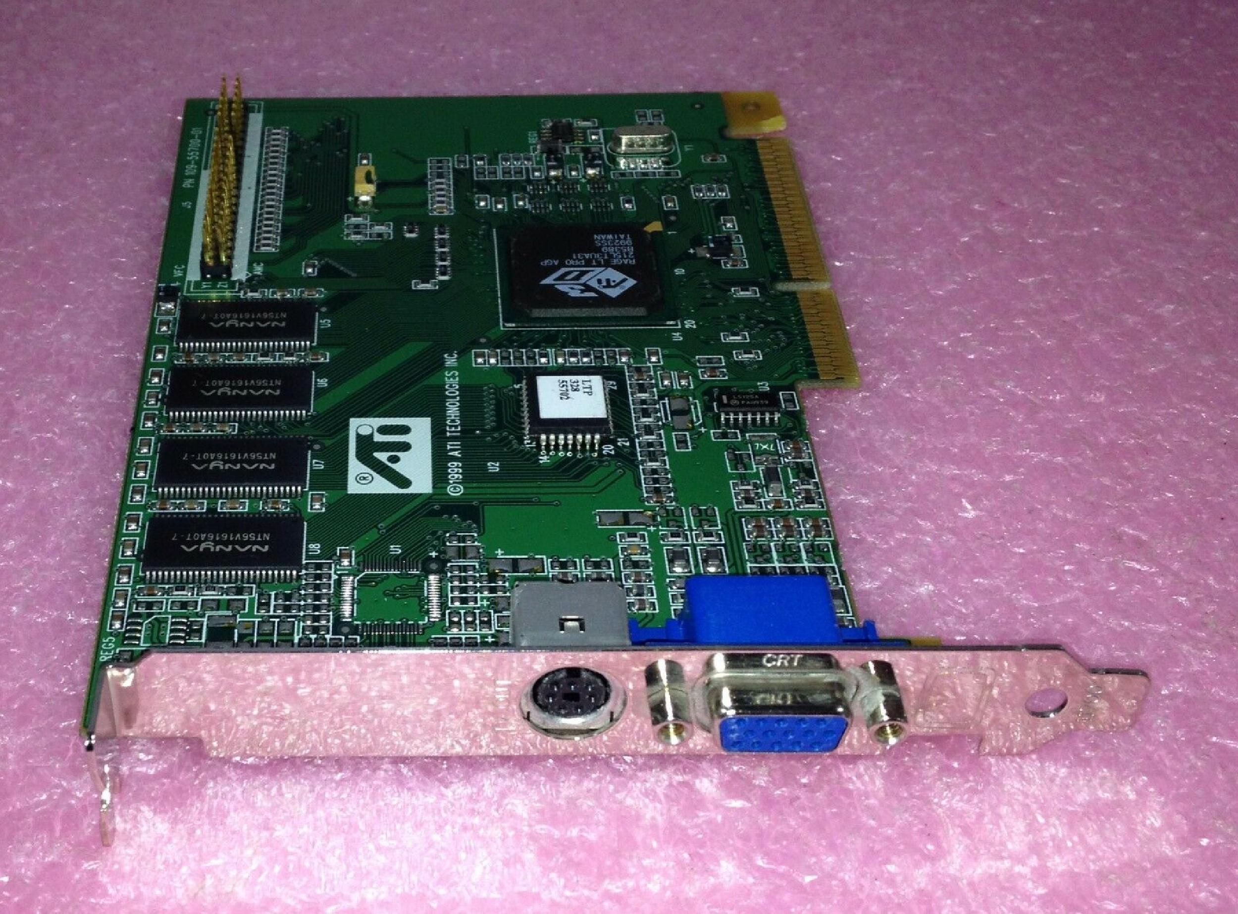 ATI 109-55700-01 8MB AGP VIDEO CARD WITH VGA OUTPUT