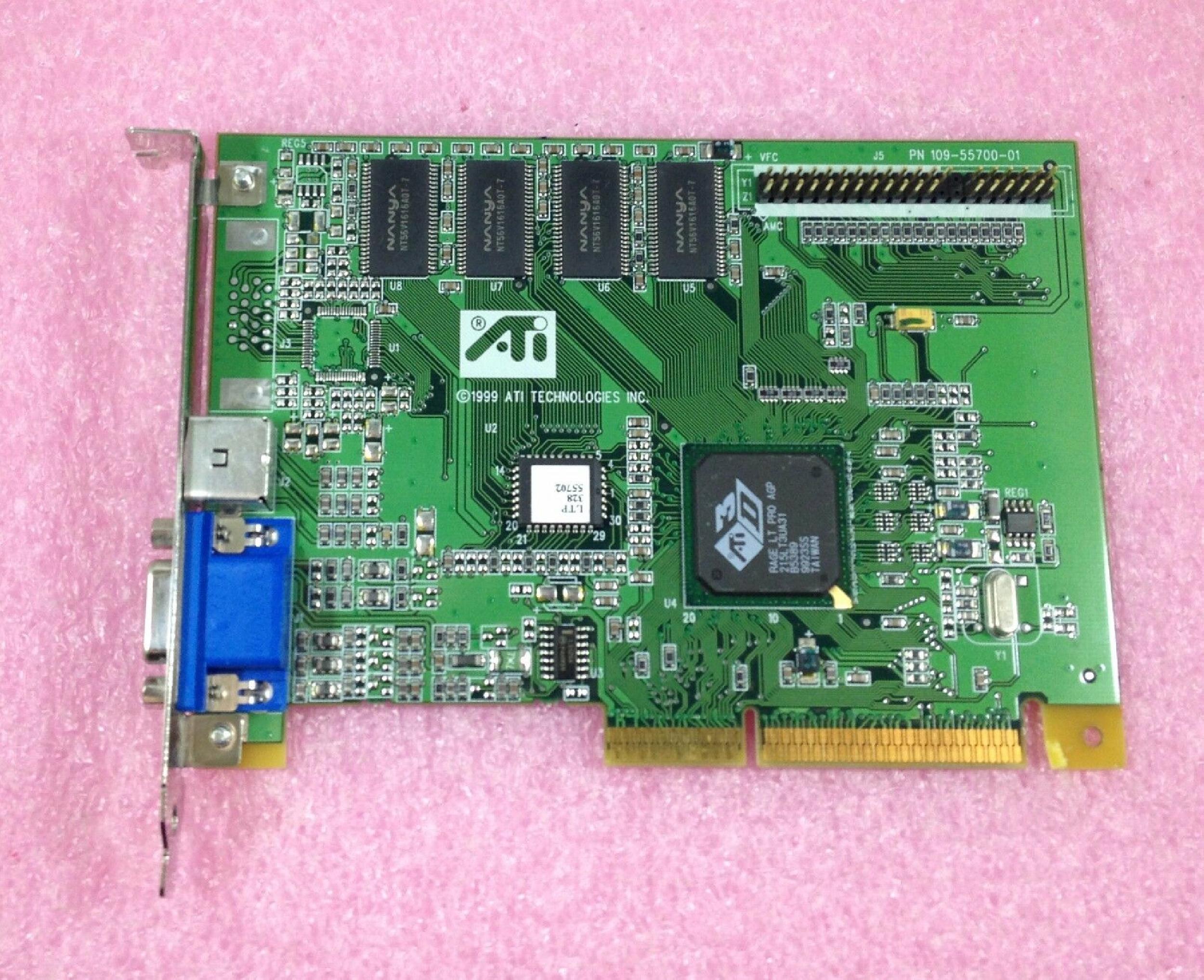 ATI 109-55700-01 8MB AGP VIDEO CARD WITH VGA OUTPUT