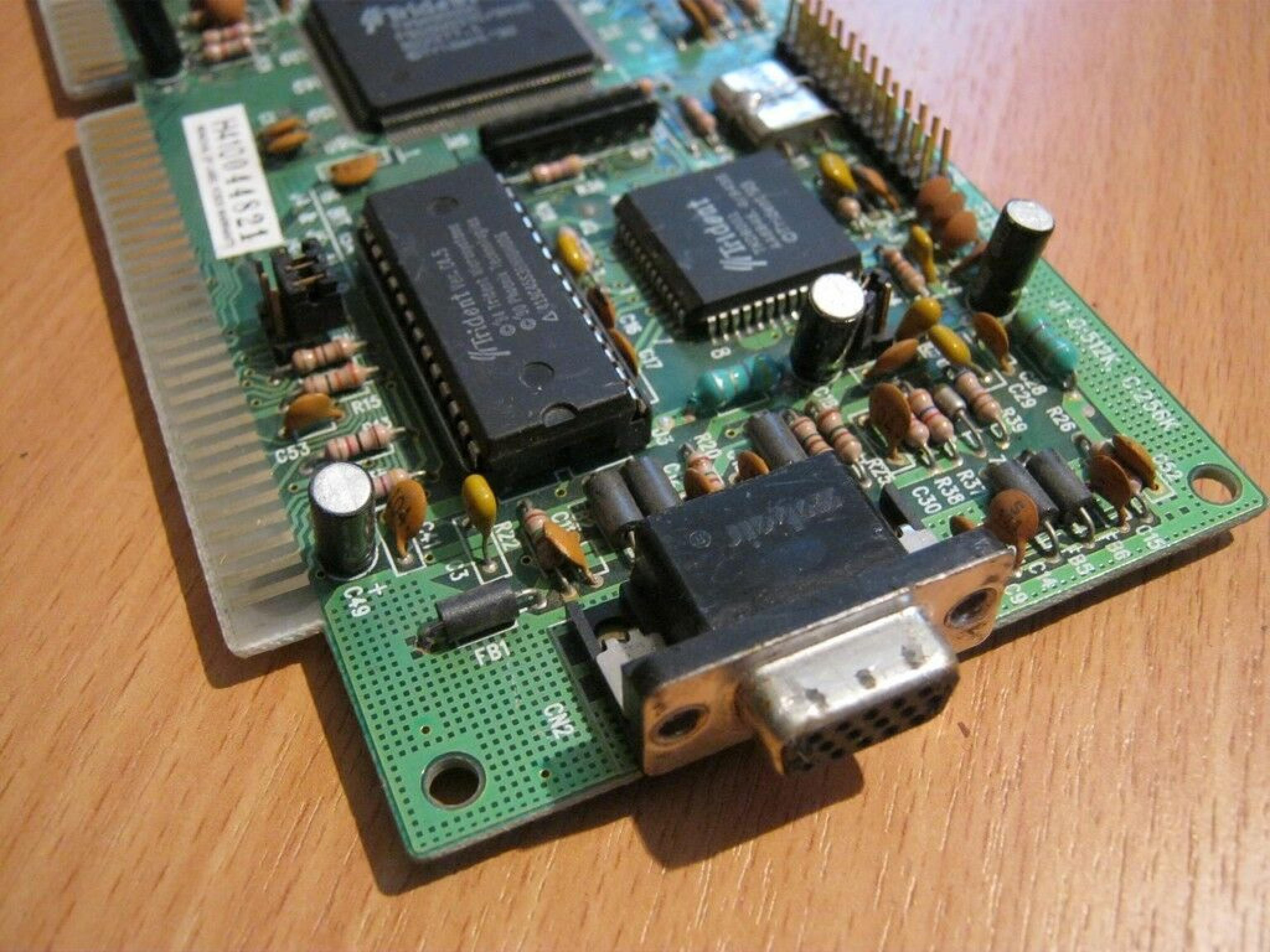 TRIDENT MICROSYSTEMS 7133 ISA VIDEO CARD WITH VGA OUTPUT 16BIT TRIDENT TVGA9000C 512K 7133 REV:B1