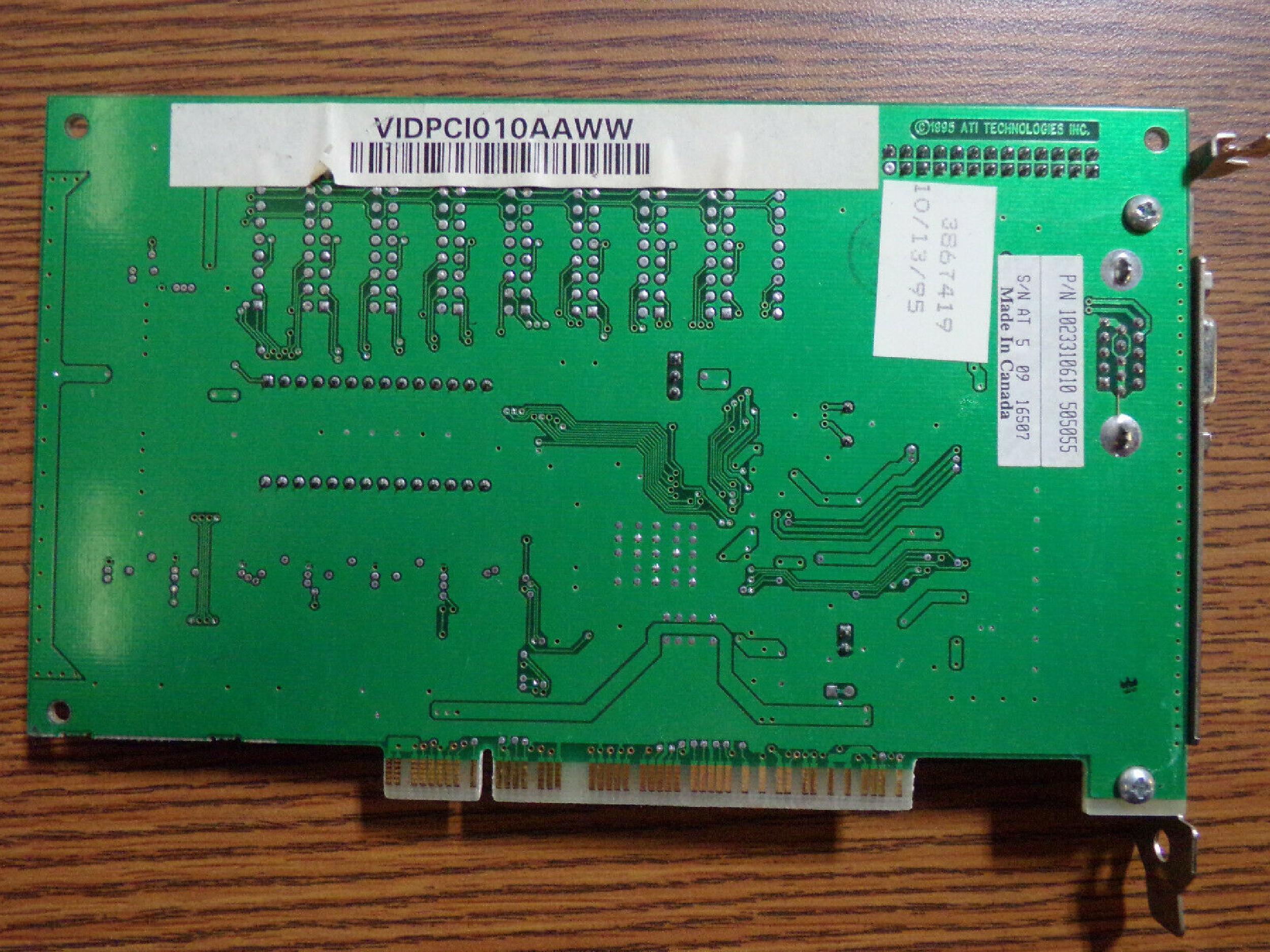 ATI 1023310610 2MB PCI VIDEO CARD WITH VGA OUTPUT MACH64