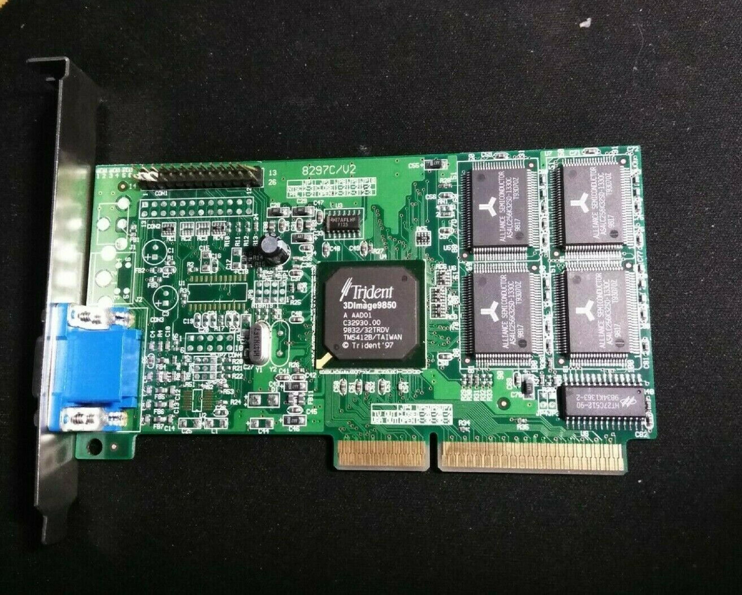 TRIDENT MICROSYSTEMS VCTR8297AGP 4MB AGP VIDEO CARD WITH VGA OUTPUT