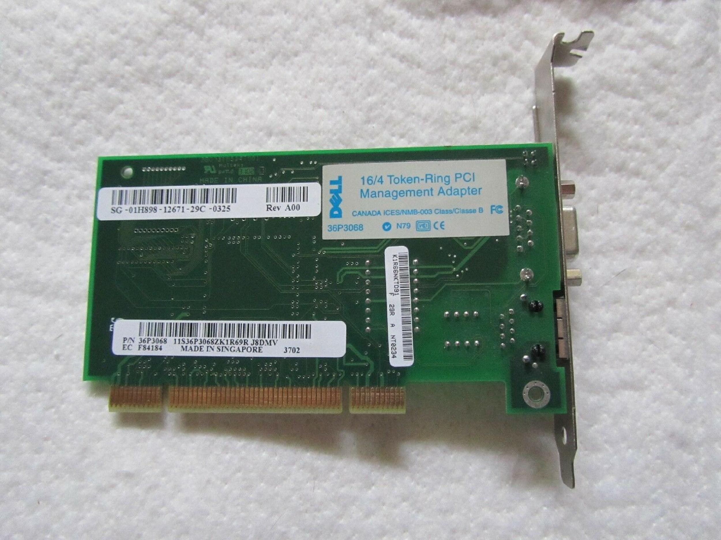DELL 36P3068 16/4 TOKEN-RING PCI MANAGEMENT ADAPTER