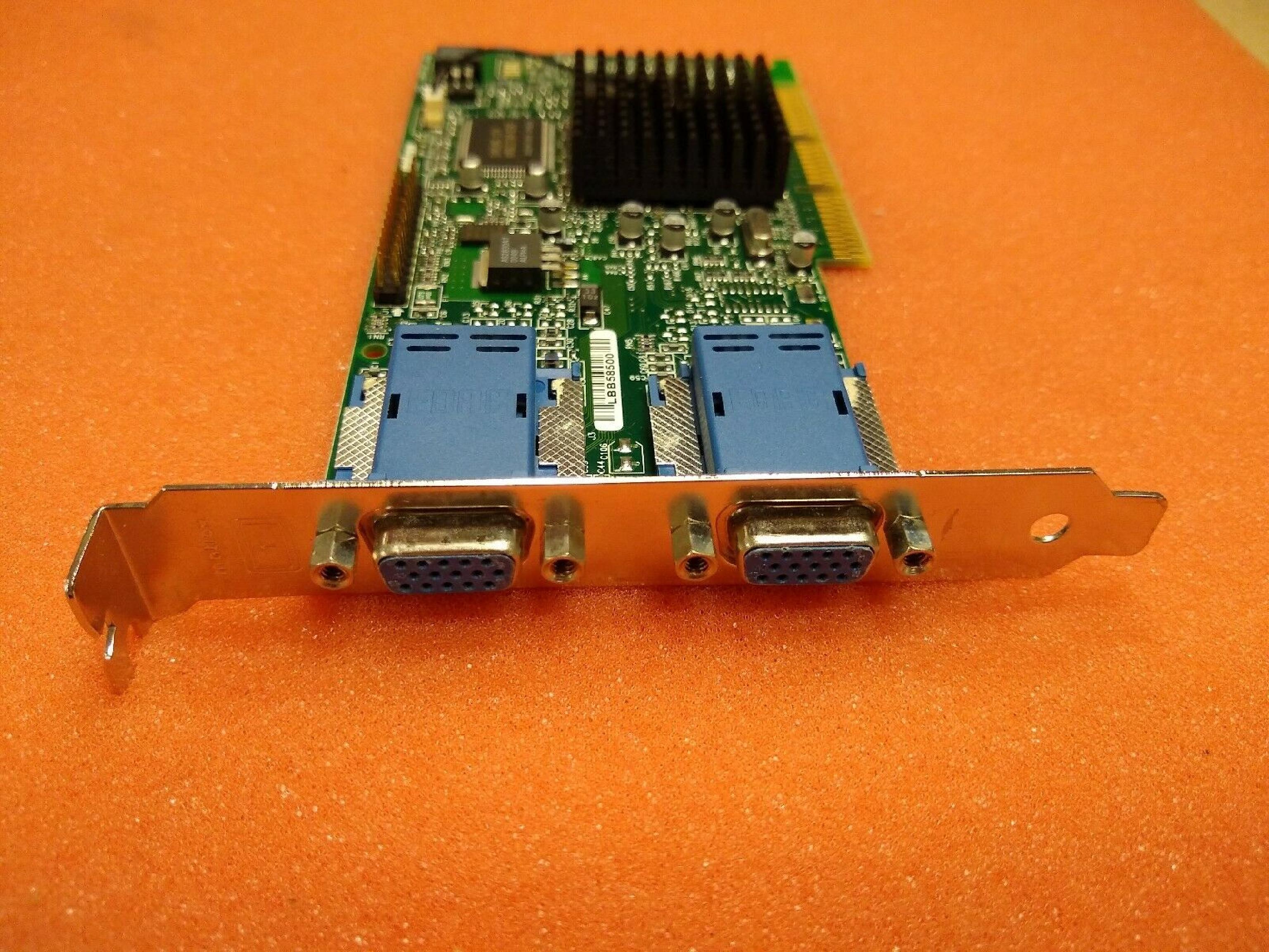 MATROX 5065-4263 16MB AGP VIDEO CARD WITH DUAL VGA OUTPUTS OUTPUT