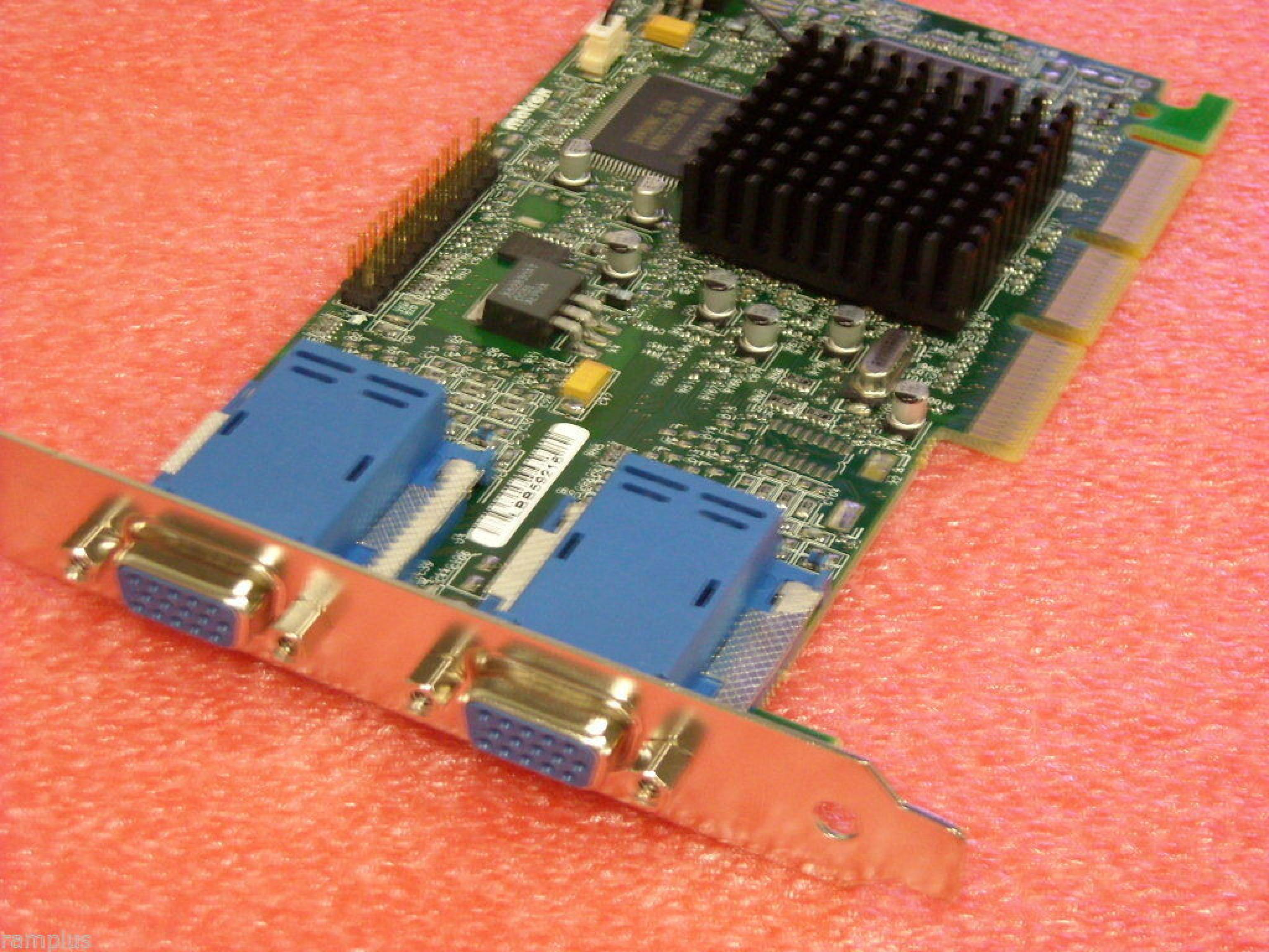 MATROX 5065-4263 16MB AGP VIDEO CARD WITH DUAL VGA OUTPUTS OUTPUT