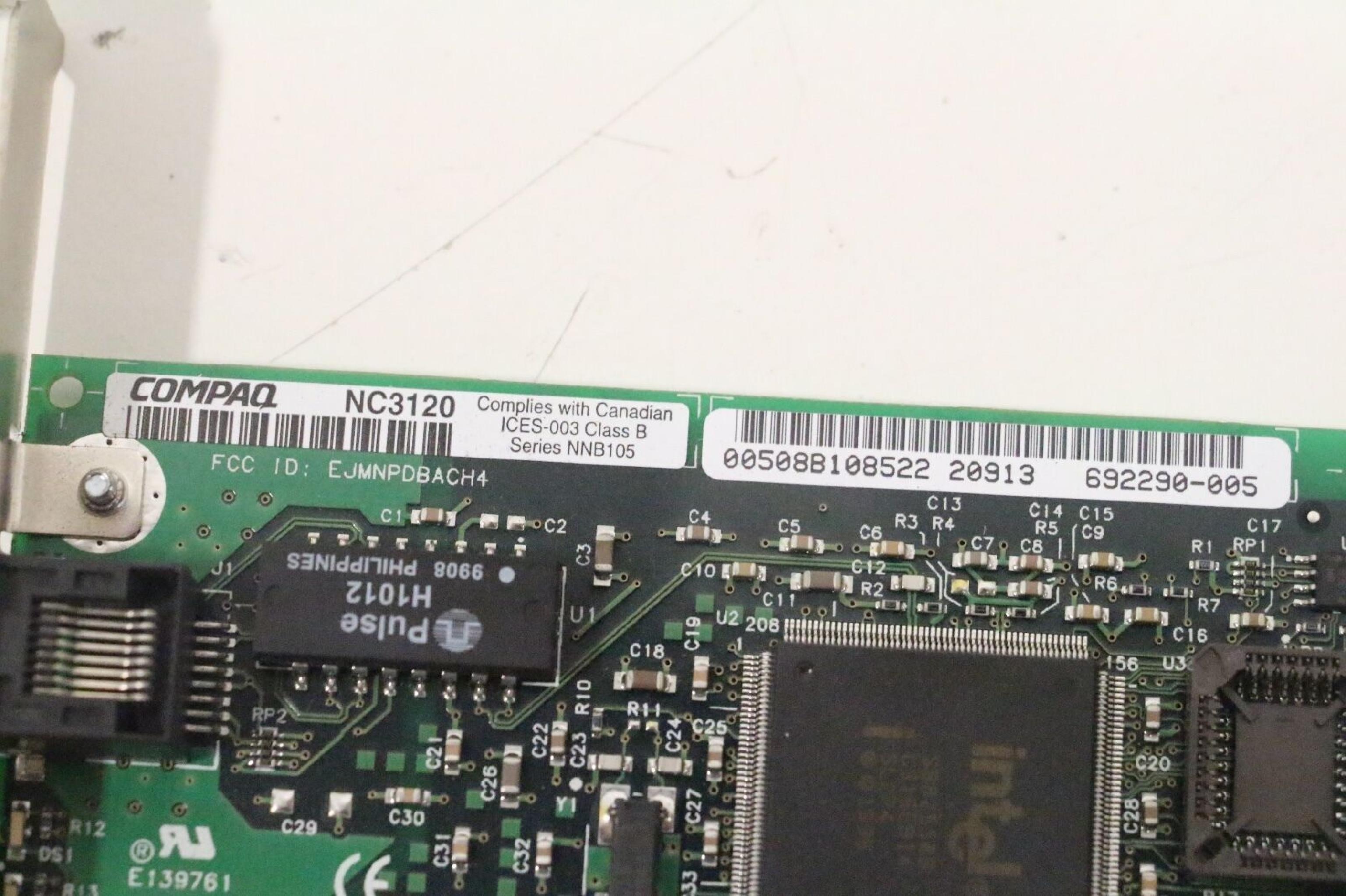 COMPAQ / HEWLETT PACKARD / HP NC3120 NIC 10/100 BASE TX PCI NETWORK CARD