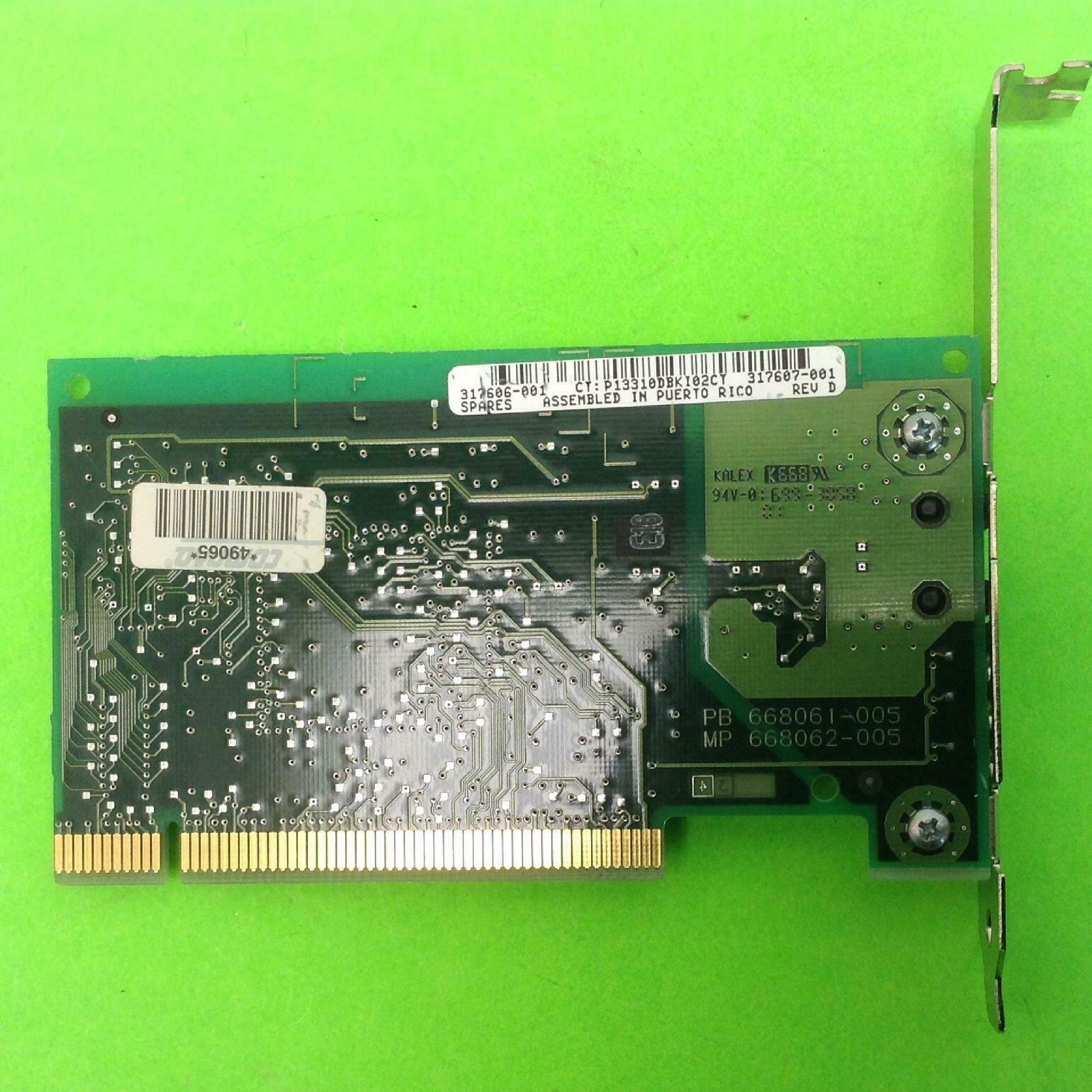COMPAQ / HEWLETT PACKARD / HP 317606-001 NIC 10/100 BASE TX PCI NETWORK CARD