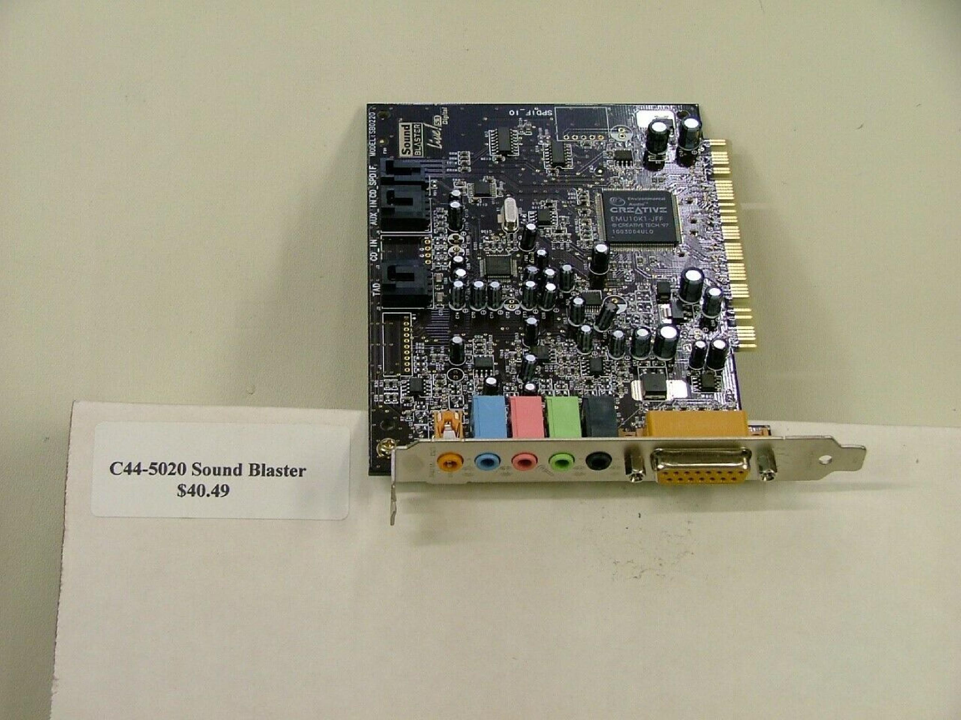 CREATIVE LABS SB0220 PCI SOUND CARD SOUND BLASTER LIVE 5.1 DIGITAL