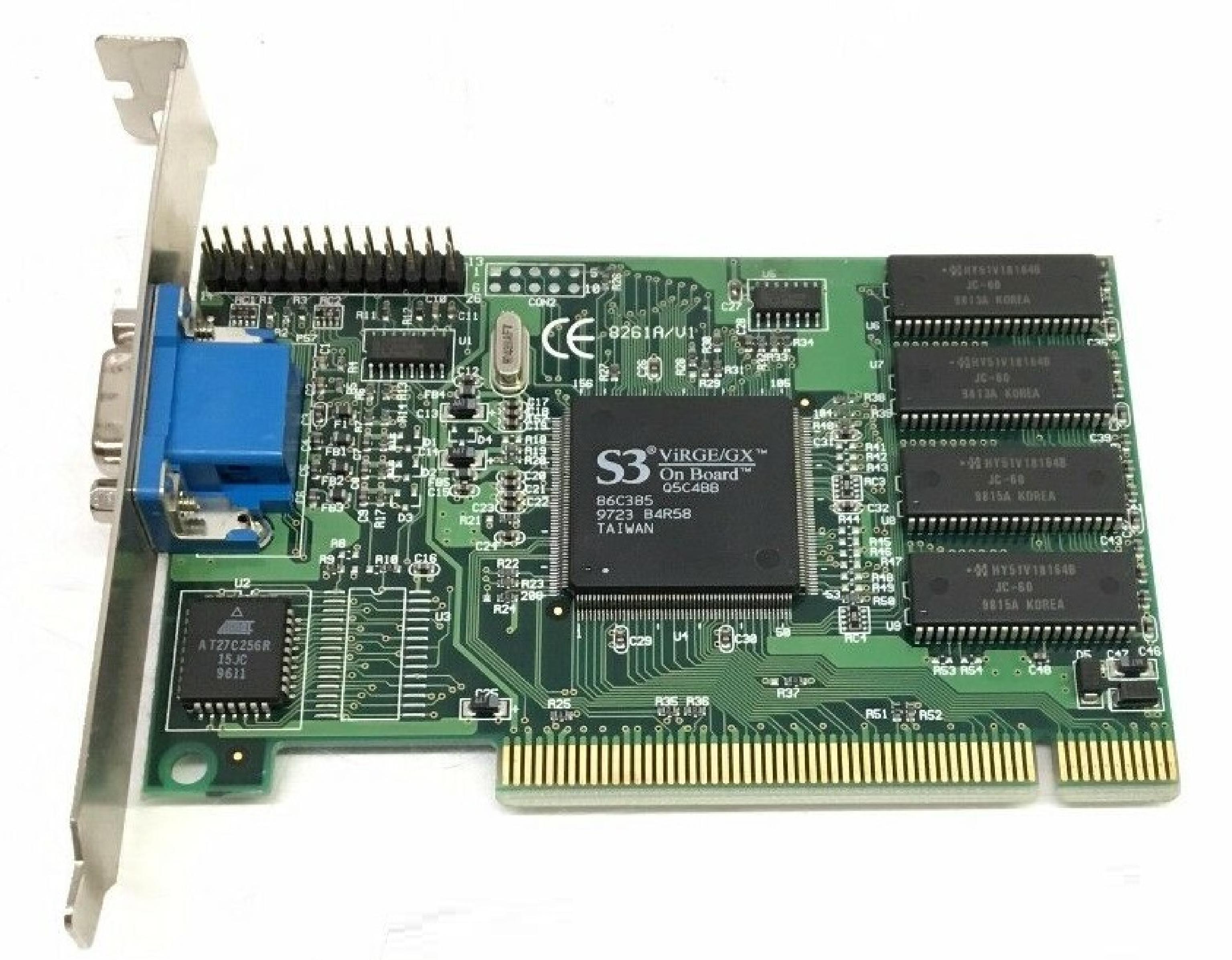 JATON VCS38261PCI 4MB PCI VIDEO CARD WITH VGA OUTPUT S3 VIRGE/GX 86C385