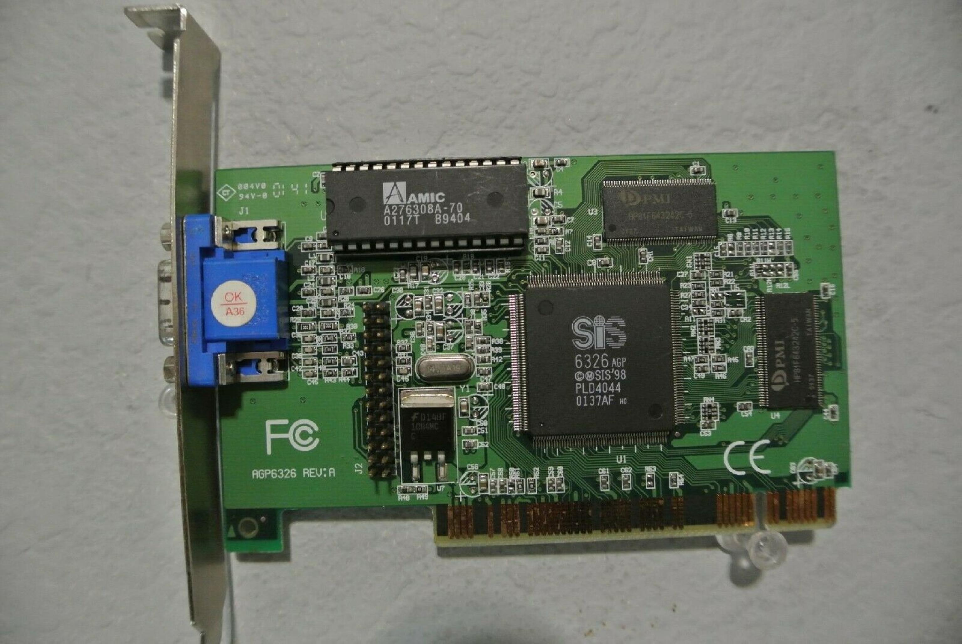 SIS CORPORATION SIS 6326 8MB 8MB AGP VIDEO CARD WITH VGA OUTPUT