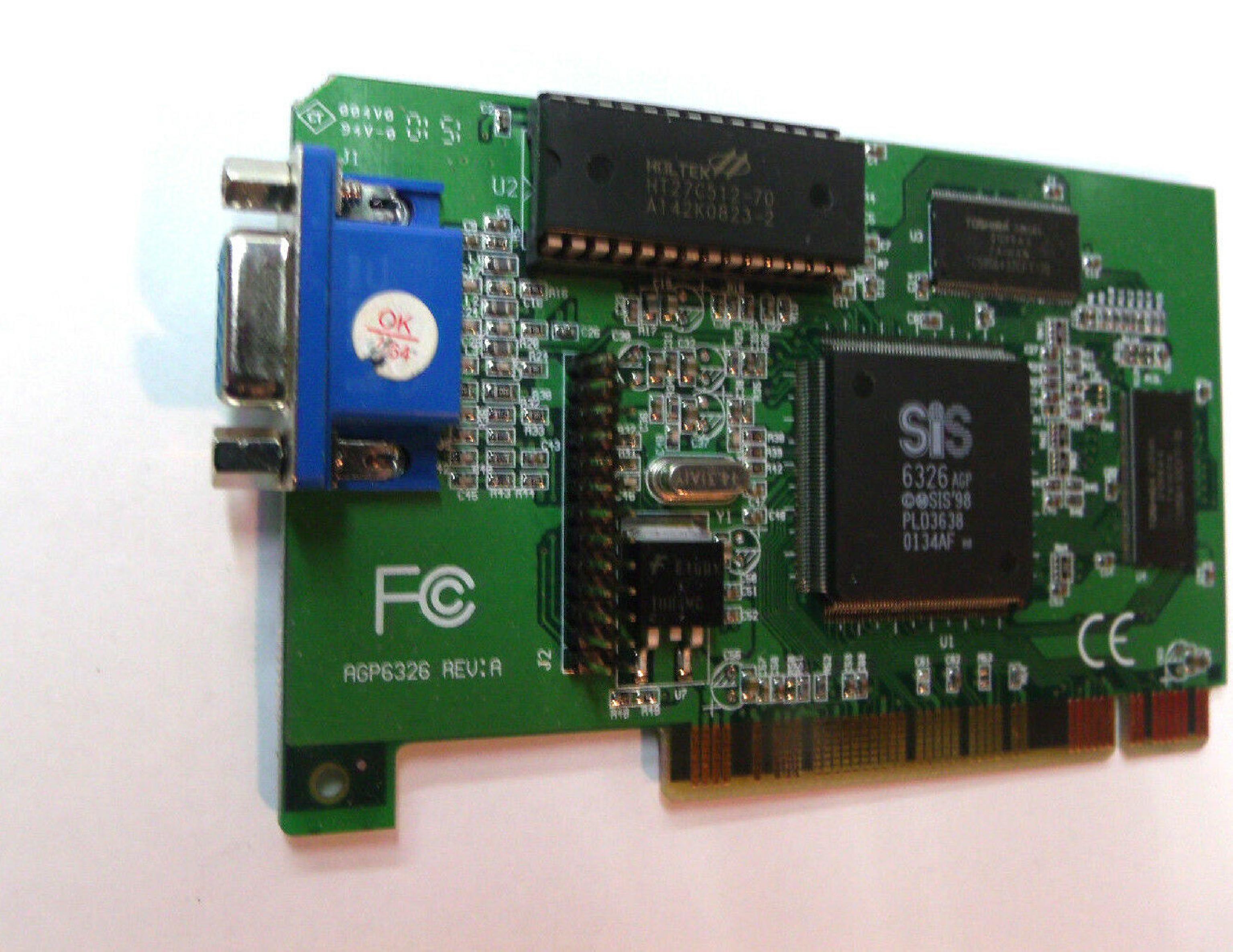 SIS CORPORATION SIS 6326 8MB 8MB AGP VIDEO CARD WITH VGA OUTPUT